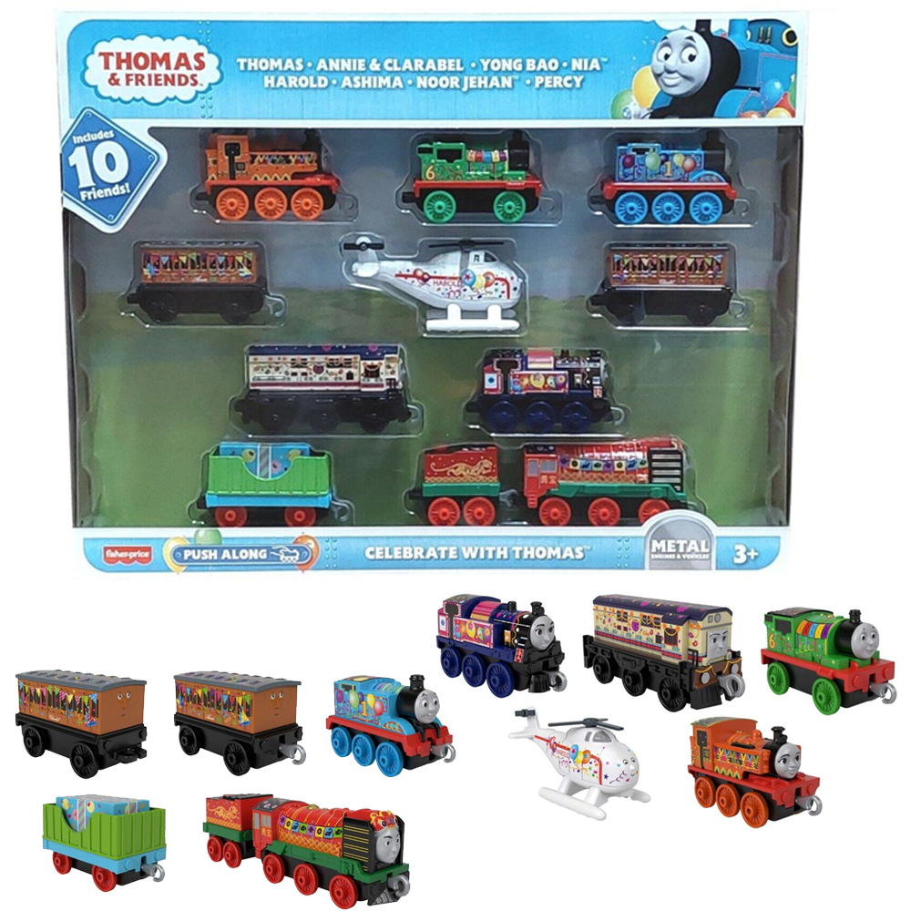 10 PERSONAGGI TRENINO THOMAS FRIEND METALLO EDIZIONE FESTA FISHER PRICE  GRG41