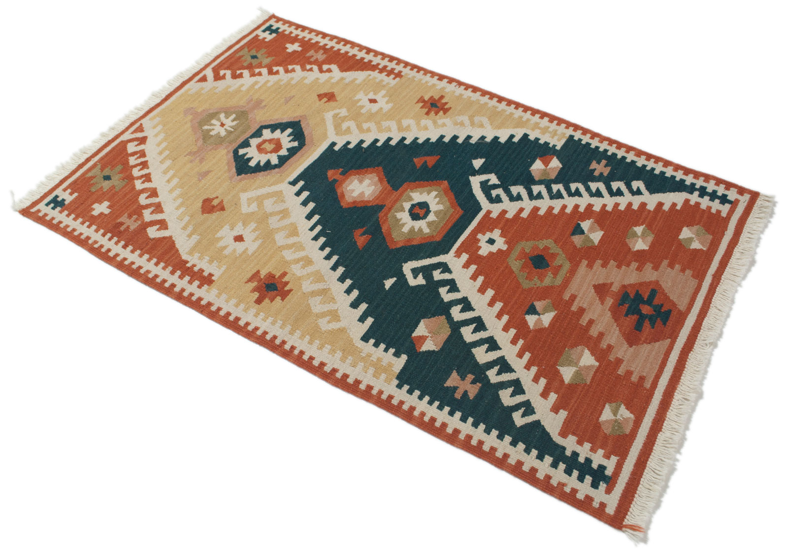 kilim indiano moderno autentico originale 94×64 cm
