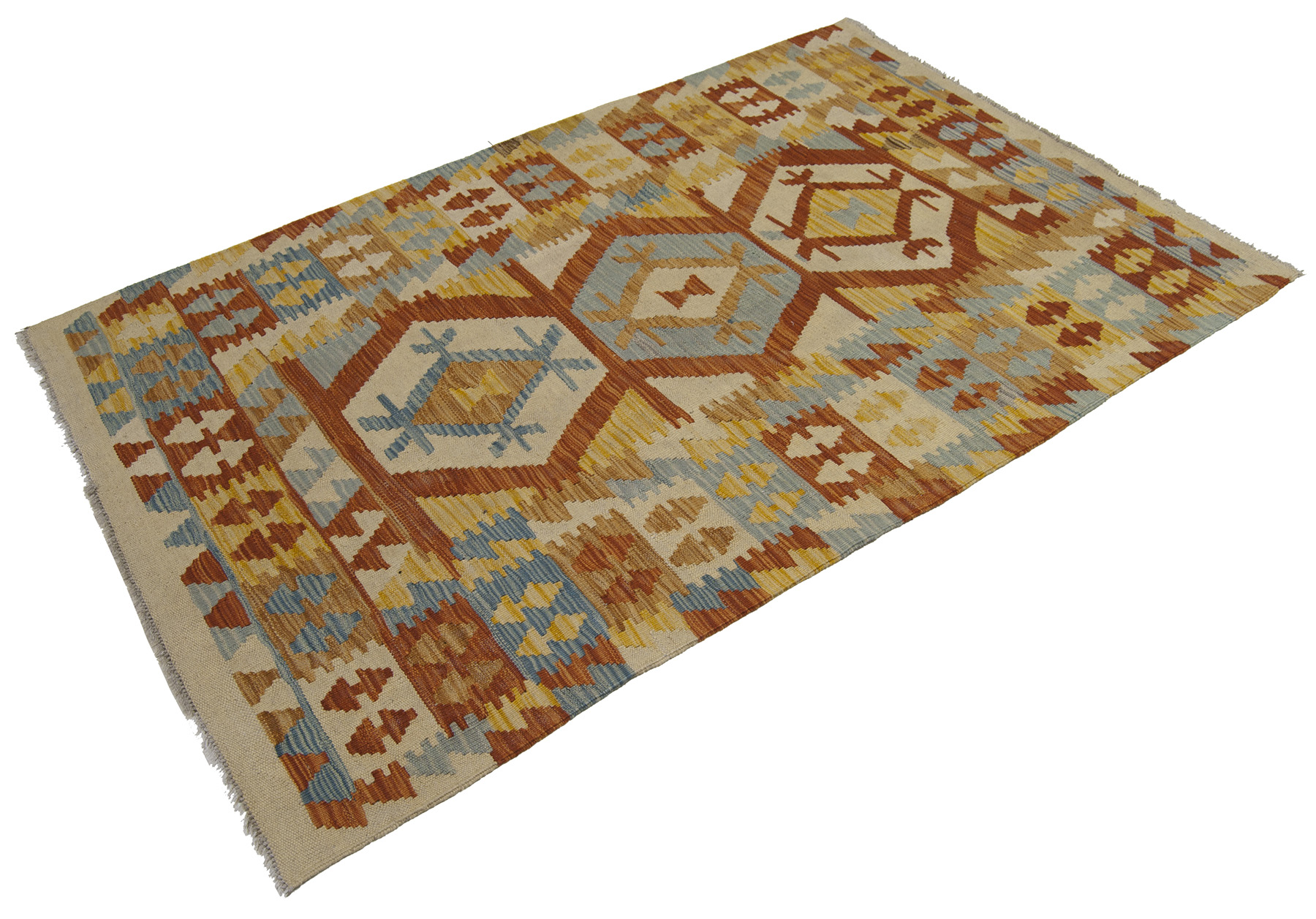 145×102 CM Autentik Kilim Kelem Original Hand Made Classic STYL – EASY TO CLEAN
