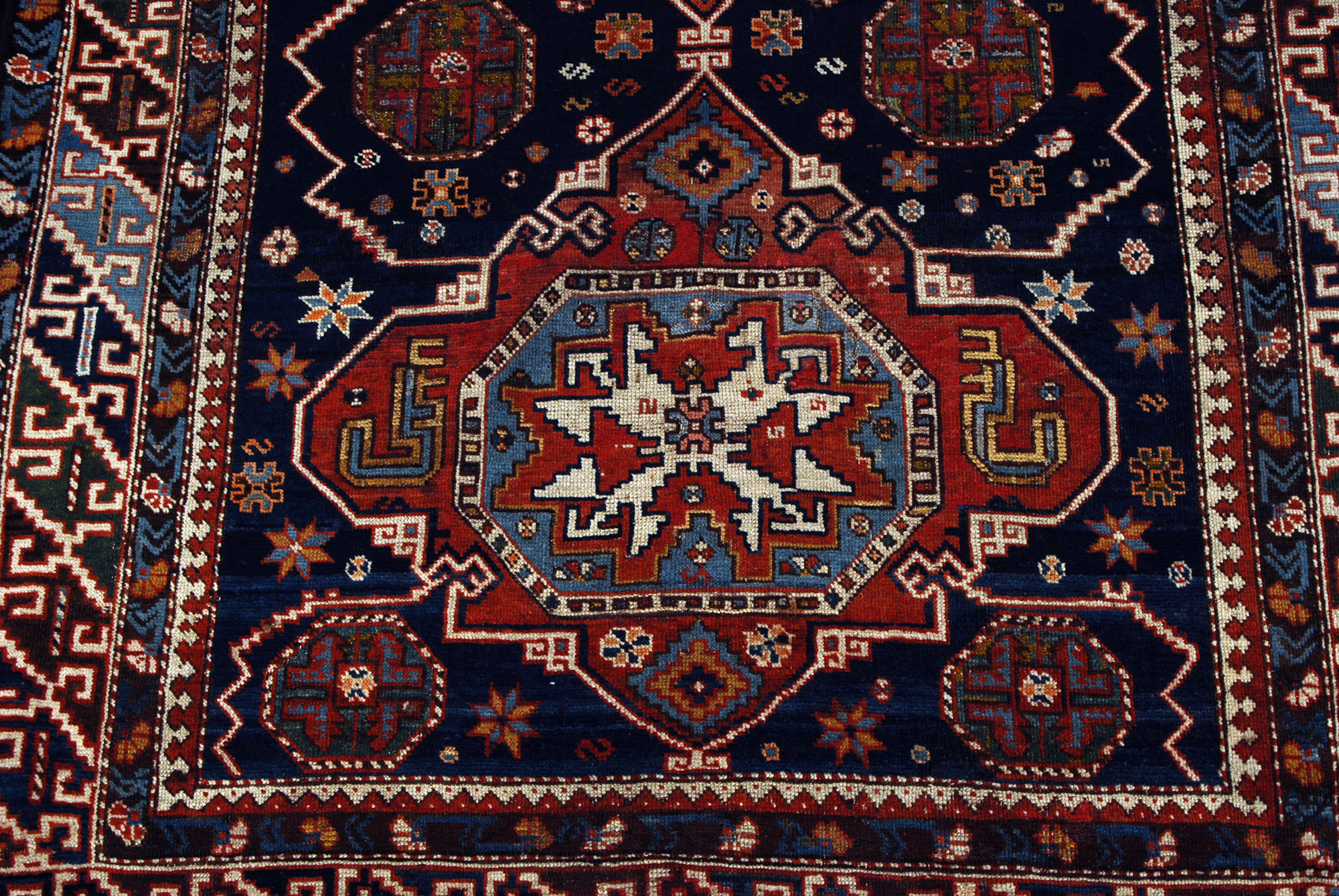 Hand made Antique Kazak / Shirvan Caucasic Carpets CM 265x130 - Bild 9 von 12