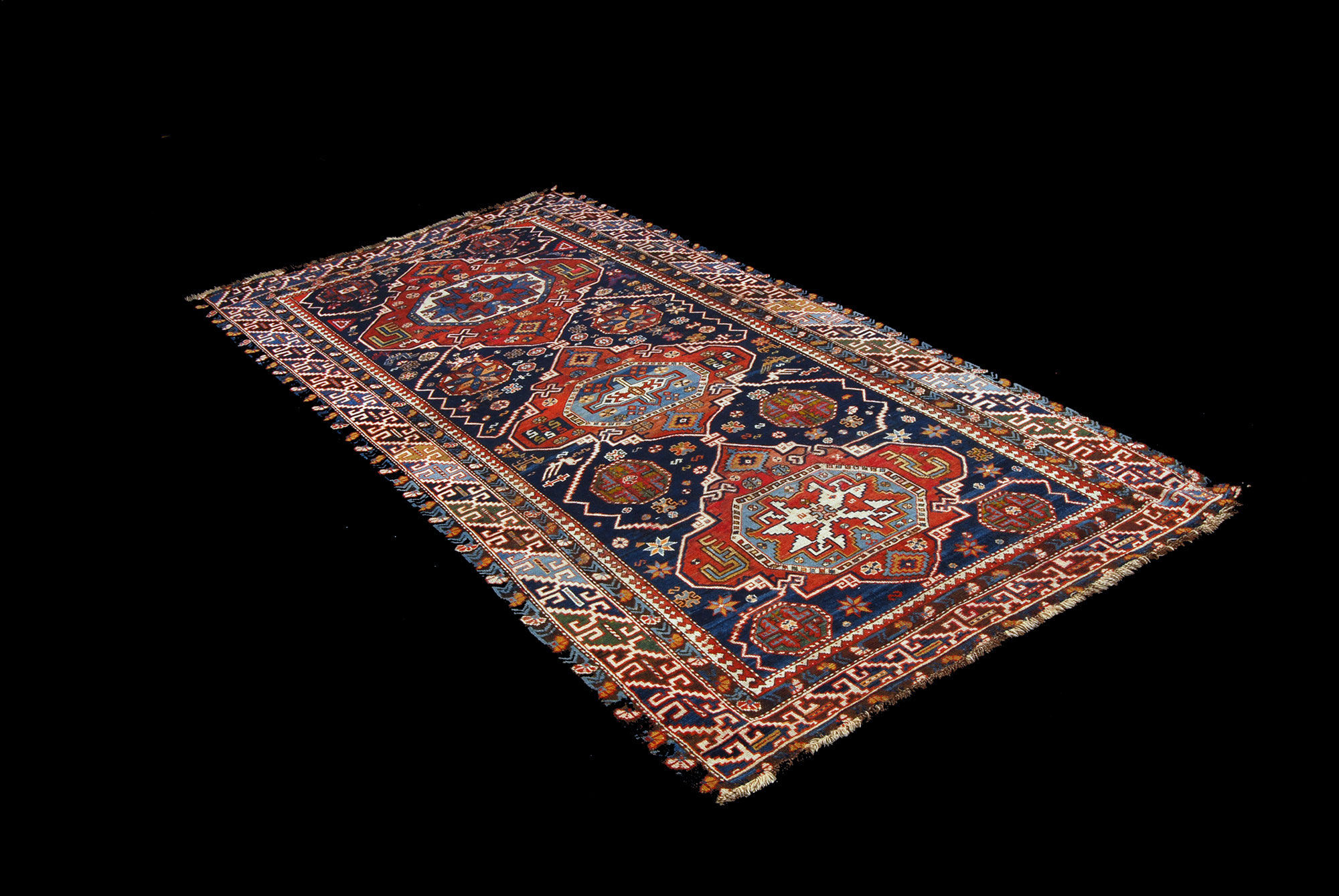 Hand made Antique Kazak / Shirvan Caucasic Carpets CM 265x130 - Bild 2 von 12