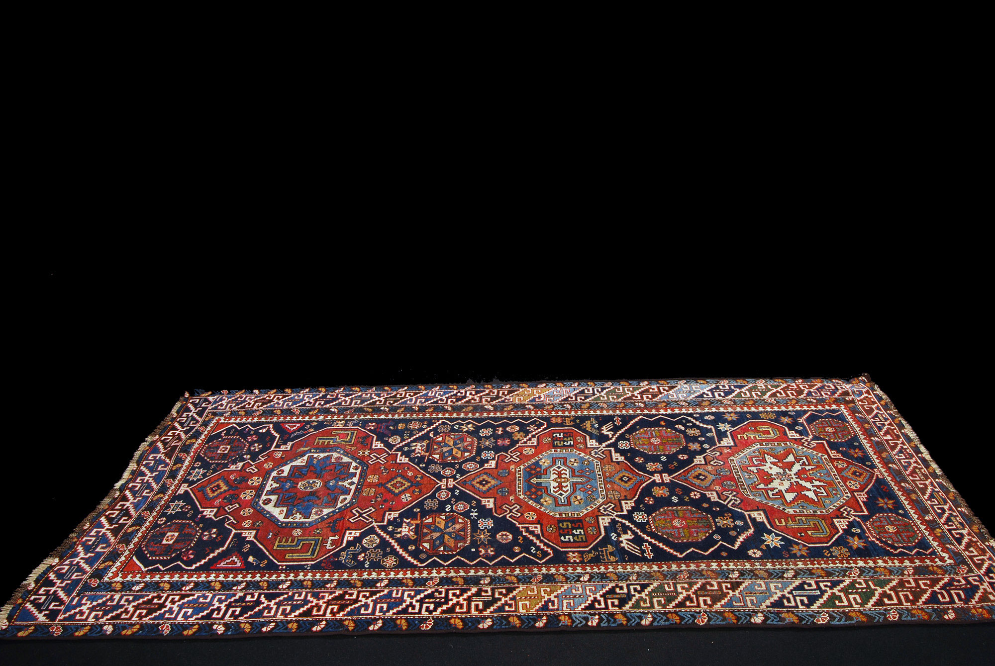 Hand made Antique Kazak / Shirvan Caucasic Carpets CM 265x130 - Bild 3 von 12