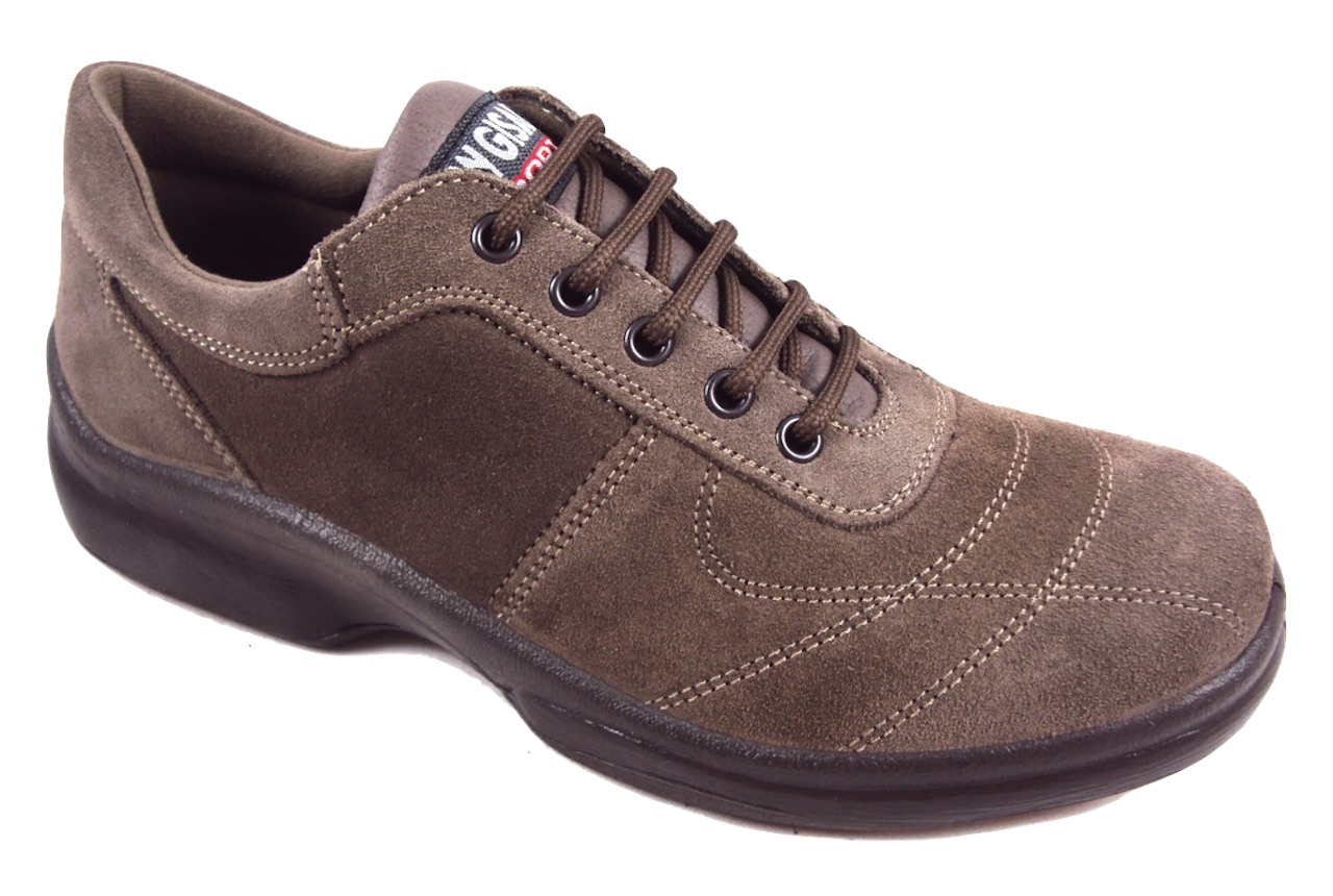 NEW GISAB 279 TAUPE SCARPE UOMO MADE IN ITALY TOMAIA IN VERA PELLE CAMOSCIO - Foto 1 di 3