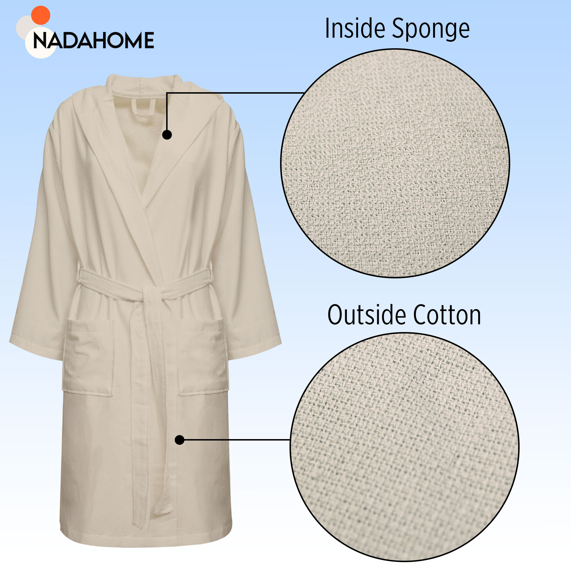 Accappatoio in microspugna uomo donna in Cotone con Cappuccio Bagno Unisex 0064 - Foto 27 di 61