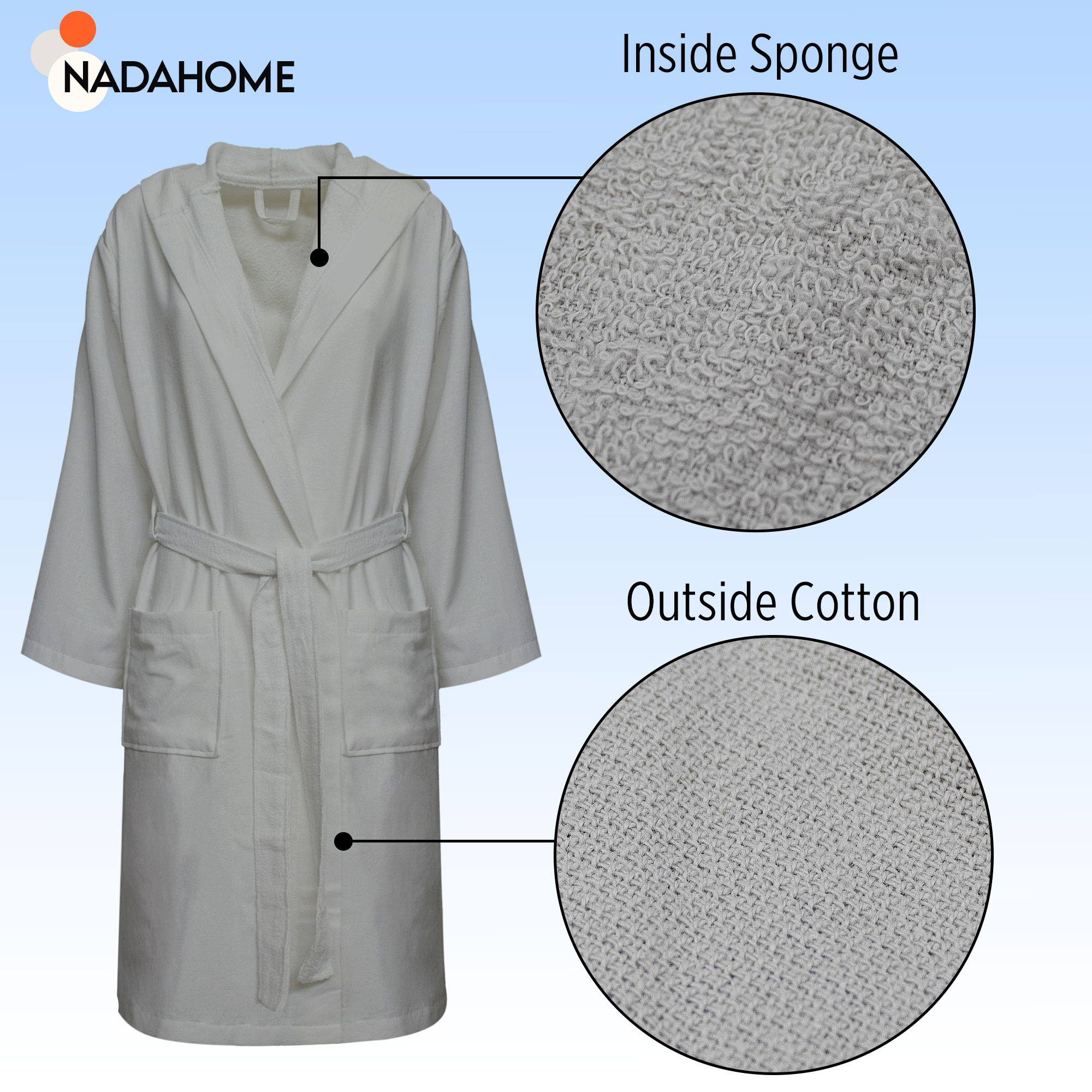 Accappatoio in microspugna uomo donna in Cotone con Cappuccio Bagno Unisex 0064 - Foto 43 di 61