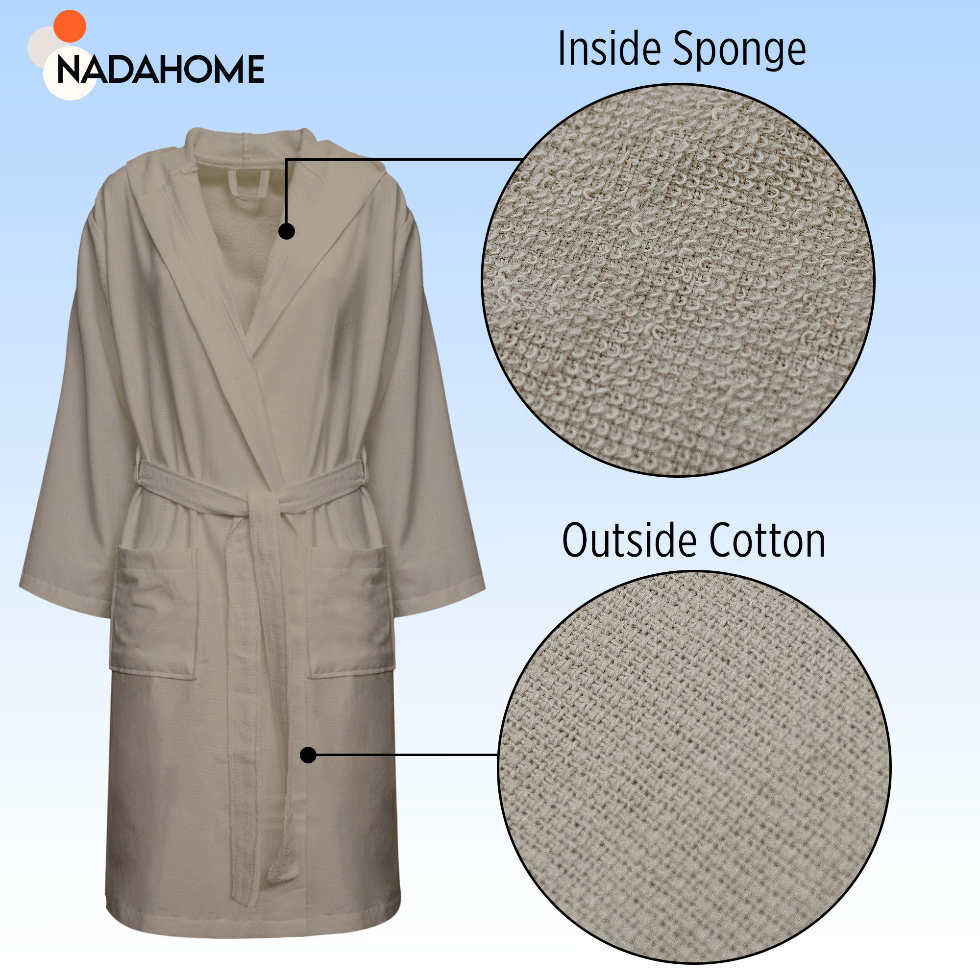Accappatoio in microspugna uomo donna in Cotone con Cappuccio Bagno Unisex 0064 - Foto 55 di 61