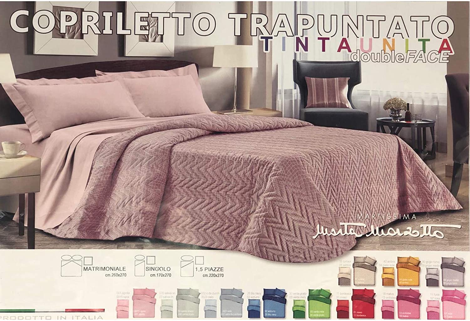 Trapuntino copriletto trapuntato double face Marta Marzotto in varie misure 0845 - Foto 12 di 23