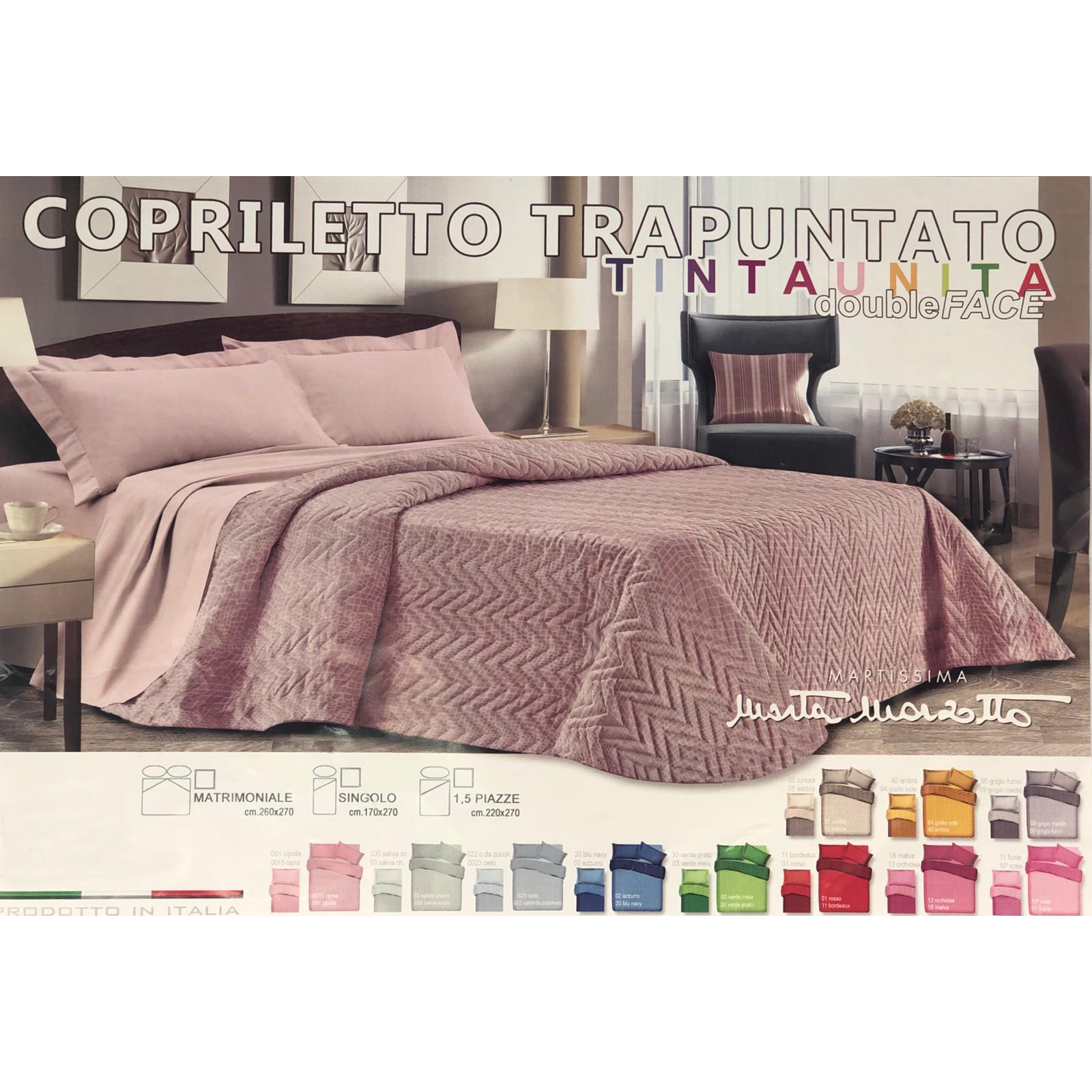 Trapuntino copriletto trapuntato double face Marta Marzotto in varie misure 0845 - Foto 3 di 23