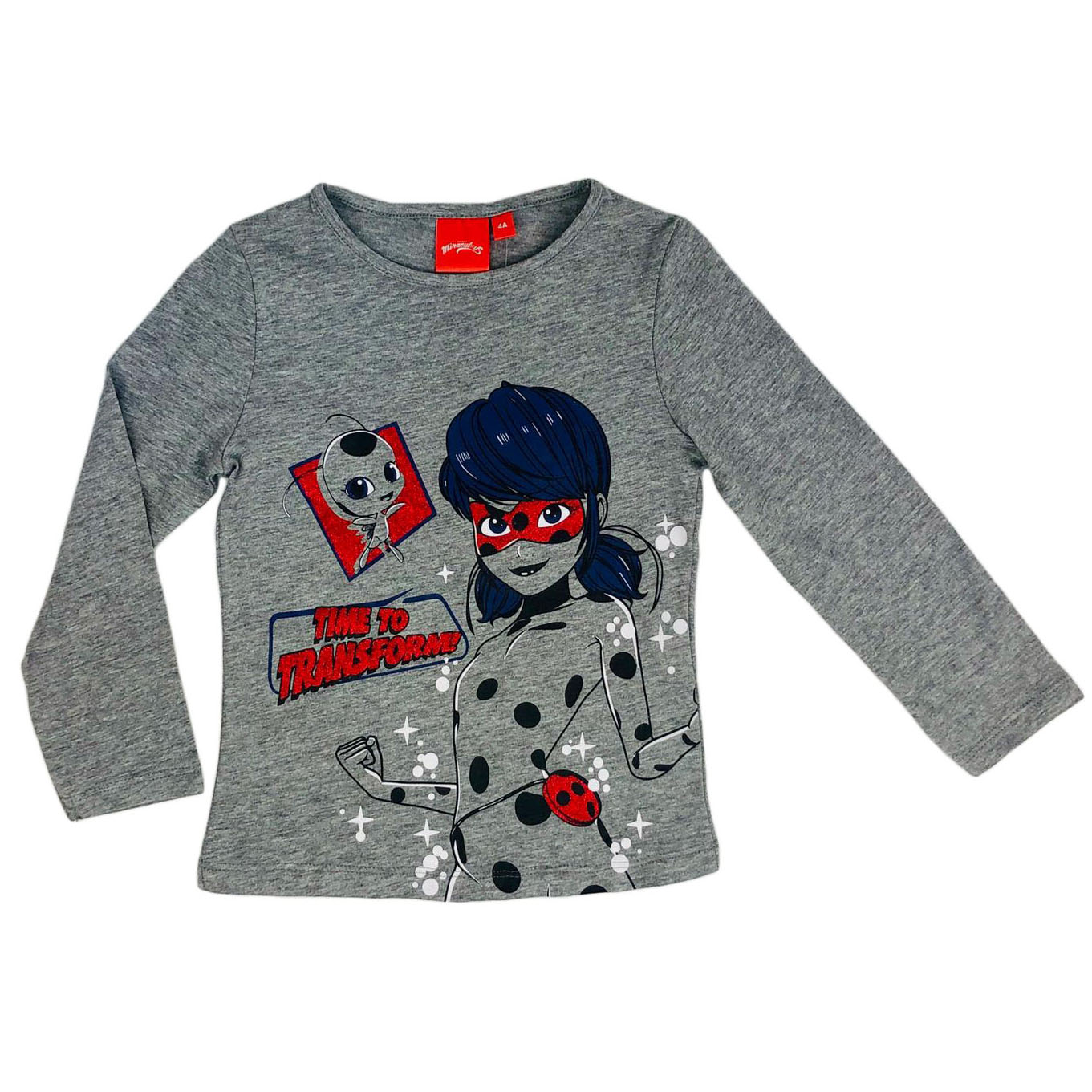 Maglietta maniche lunghe bambina ufficiale Miraculous Lady Bug originale 1253 - Foto 2 di 3