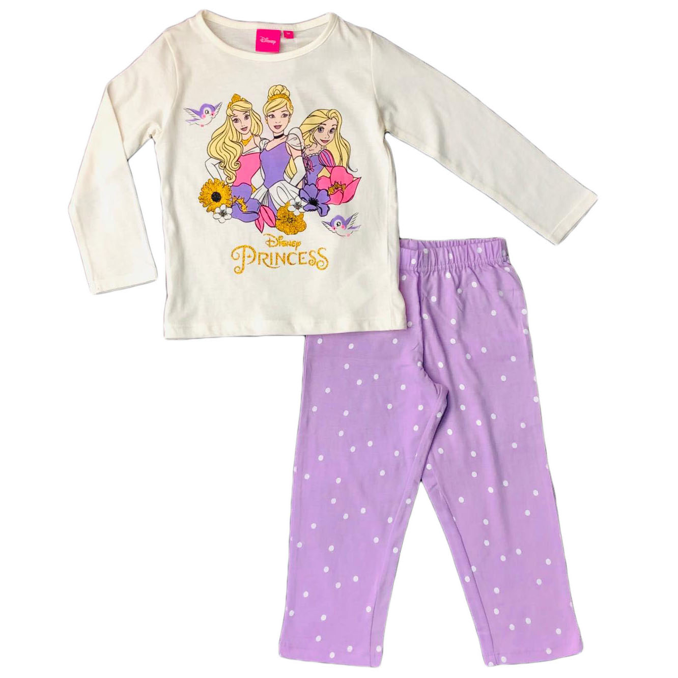 Pigiama Disney Principesse maniche lunghe bambina ufficiale 1262 - Picture 2 of 3