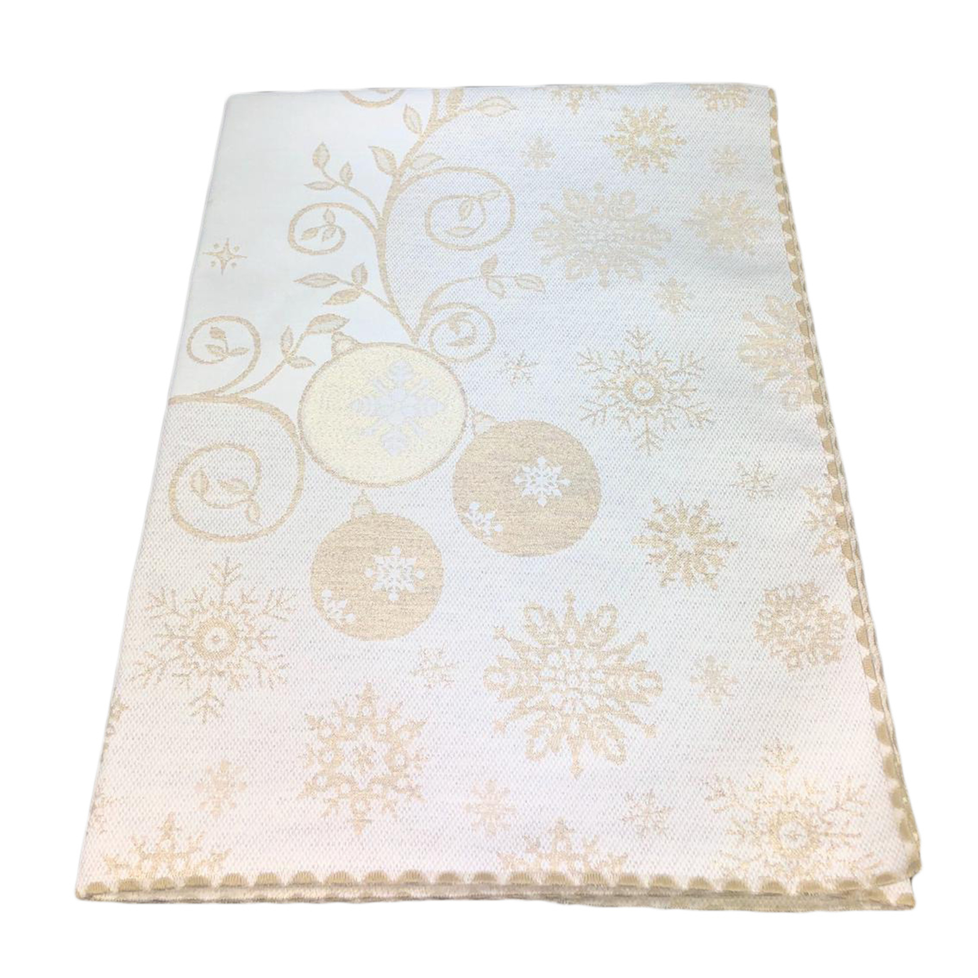 Copritavolo natalizio VINGI 140x180 cm decorazioni Natale glitter 6 posti 1546 - Foto 4 di 5