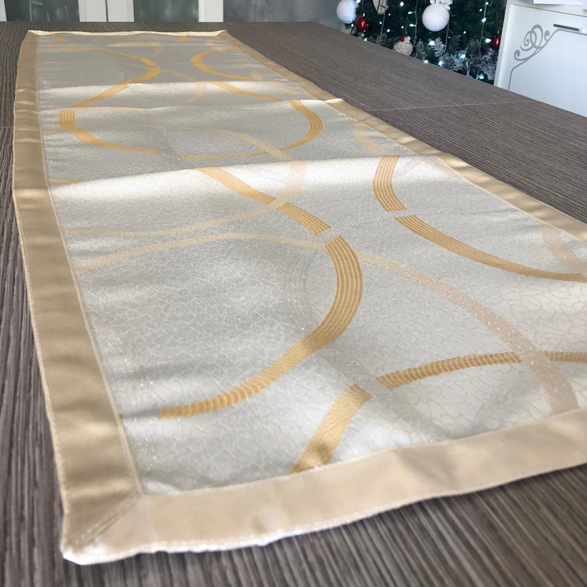 Runner da tavola in raso striscia centro tavola Nausikaa 40x120 cm 1693 - Imagen 7 de 7