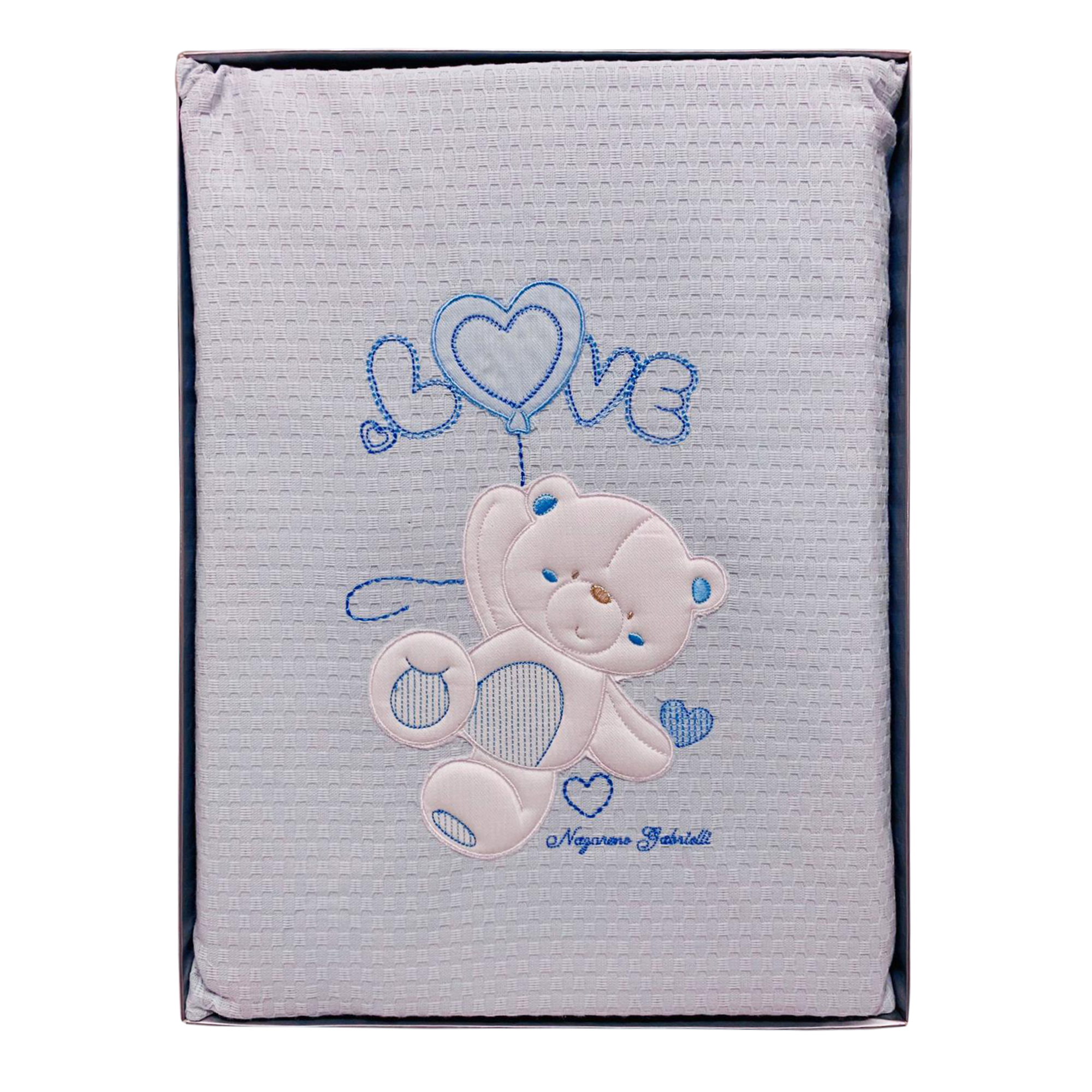 Nazarene Gabrielli Embroidered Baby Cotton Picket Bed Cover 2583 - Picture 4 of 7