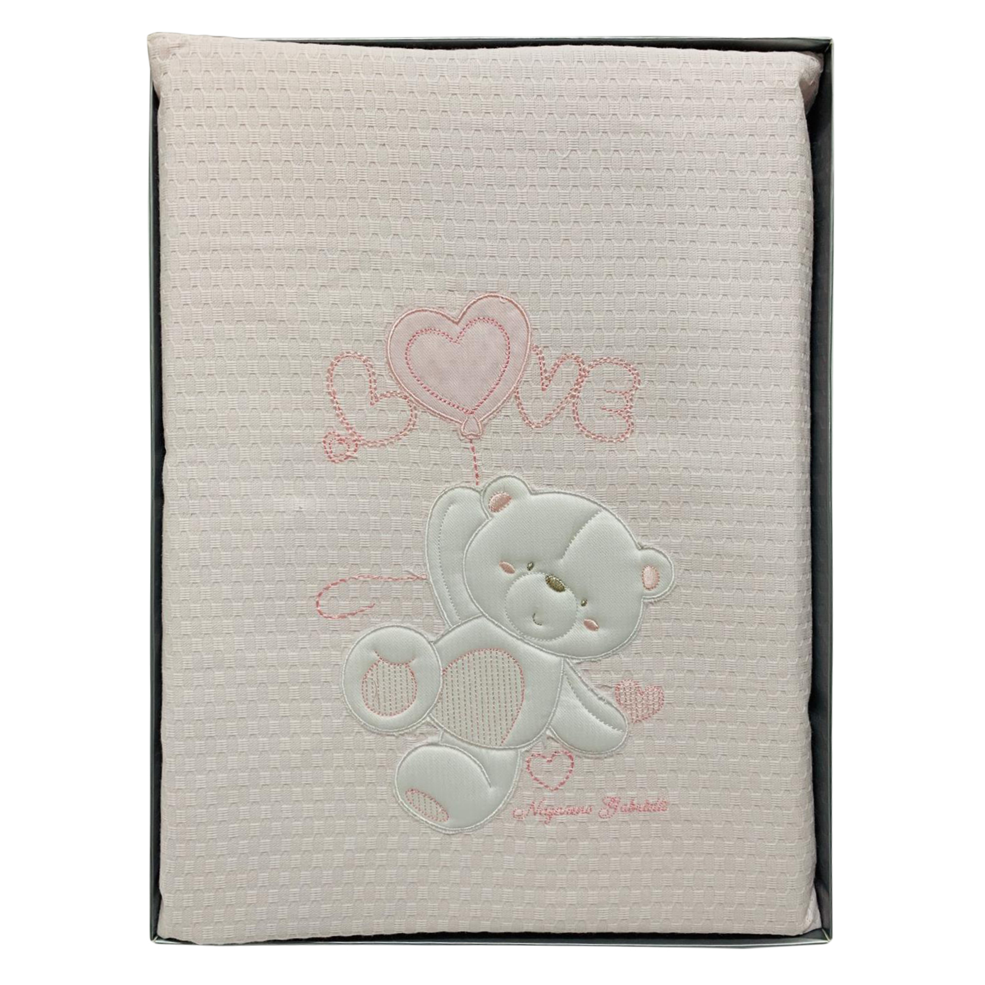 Nazarene Gabrielli Embroidered Baby Cotton Picket Bed Cover 2583 - Picture 6 of 7