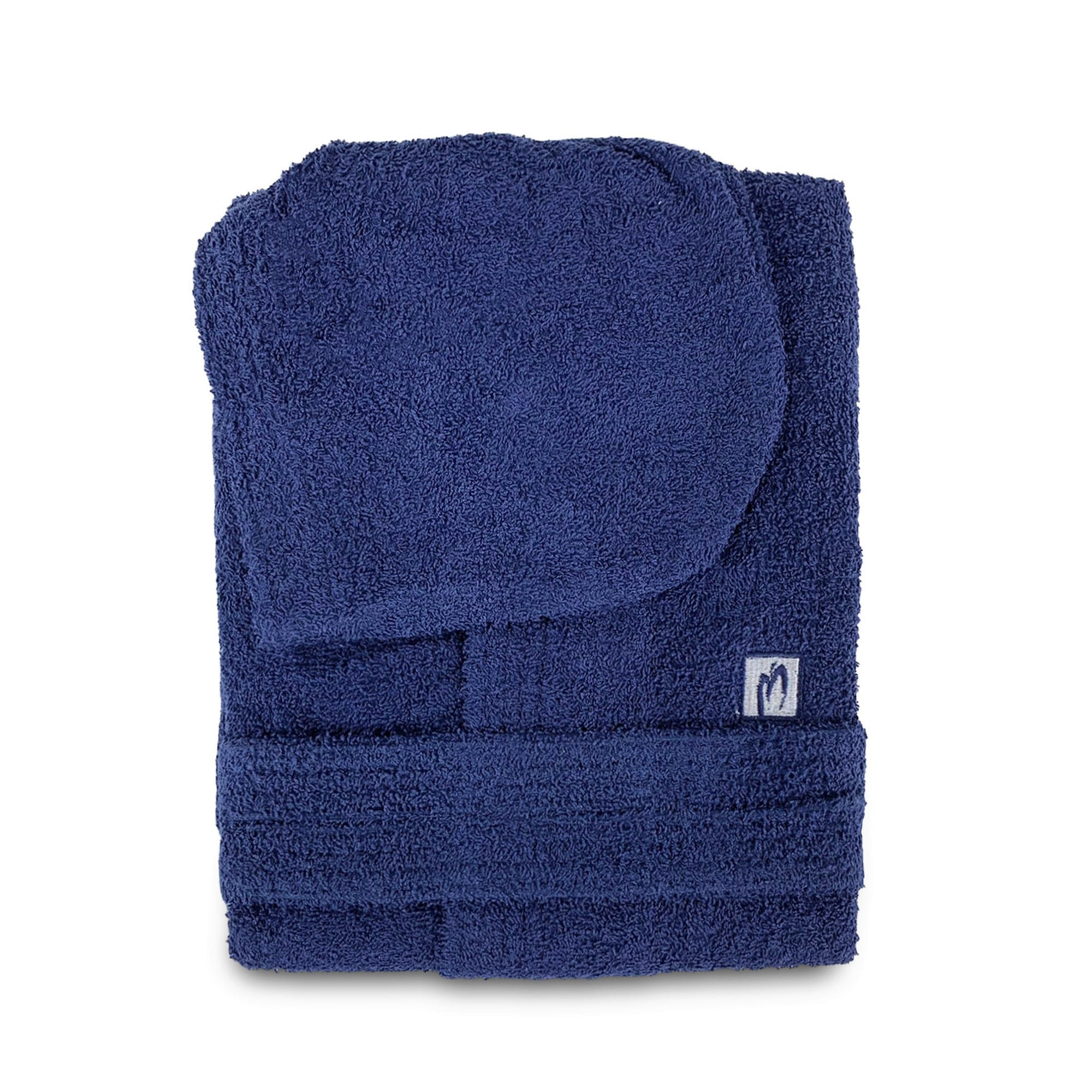 Marta Marzotto Baumwollfrottee Bademantel Herren Damen mit Kapuze 2665 - Bild 5 von 12