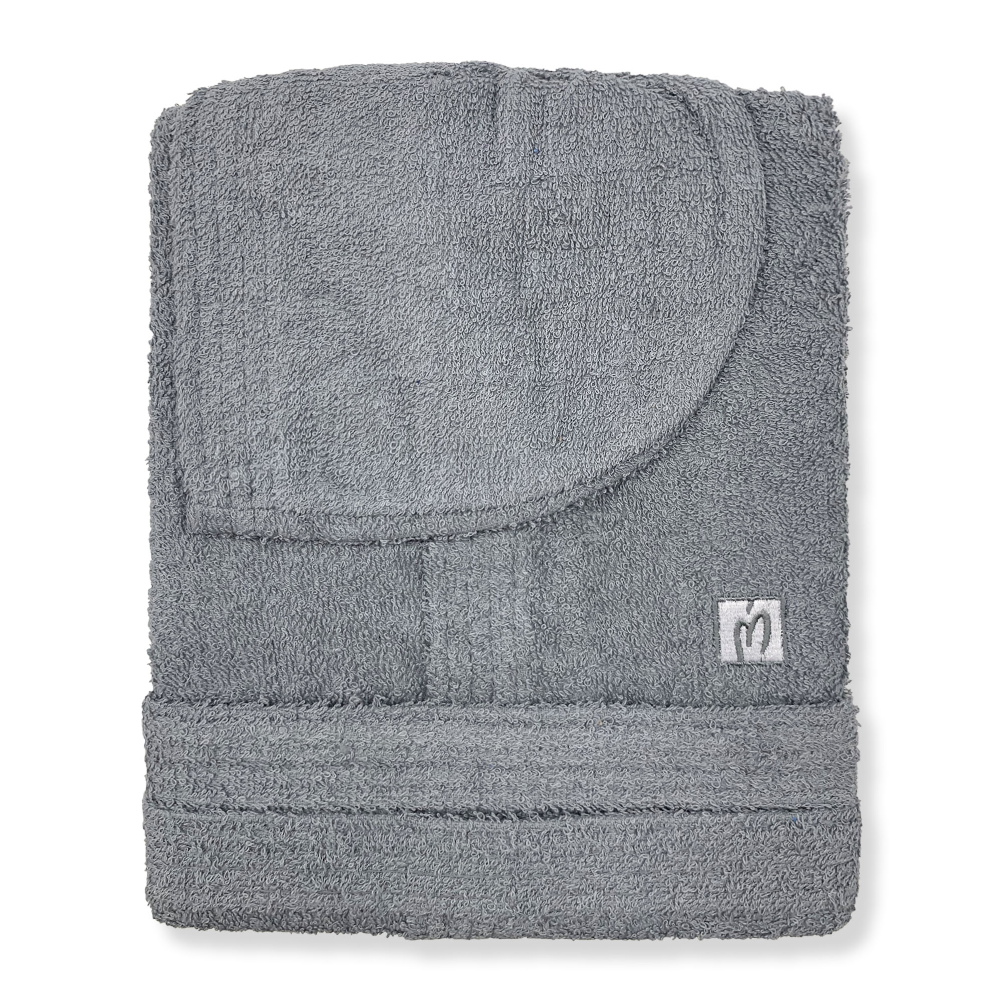 Marta Marzotto Baumwollfrottee Bademantel Herren Damen mit Kapuze 2665 - Bild 8 von 12