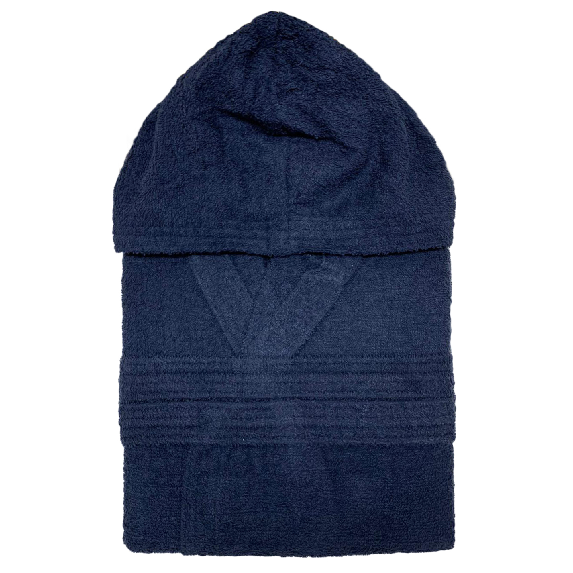 Accappatoio taglie forti in spugna di cotone unisex con cappuccio oversize 2691 - Picture 3 of 10