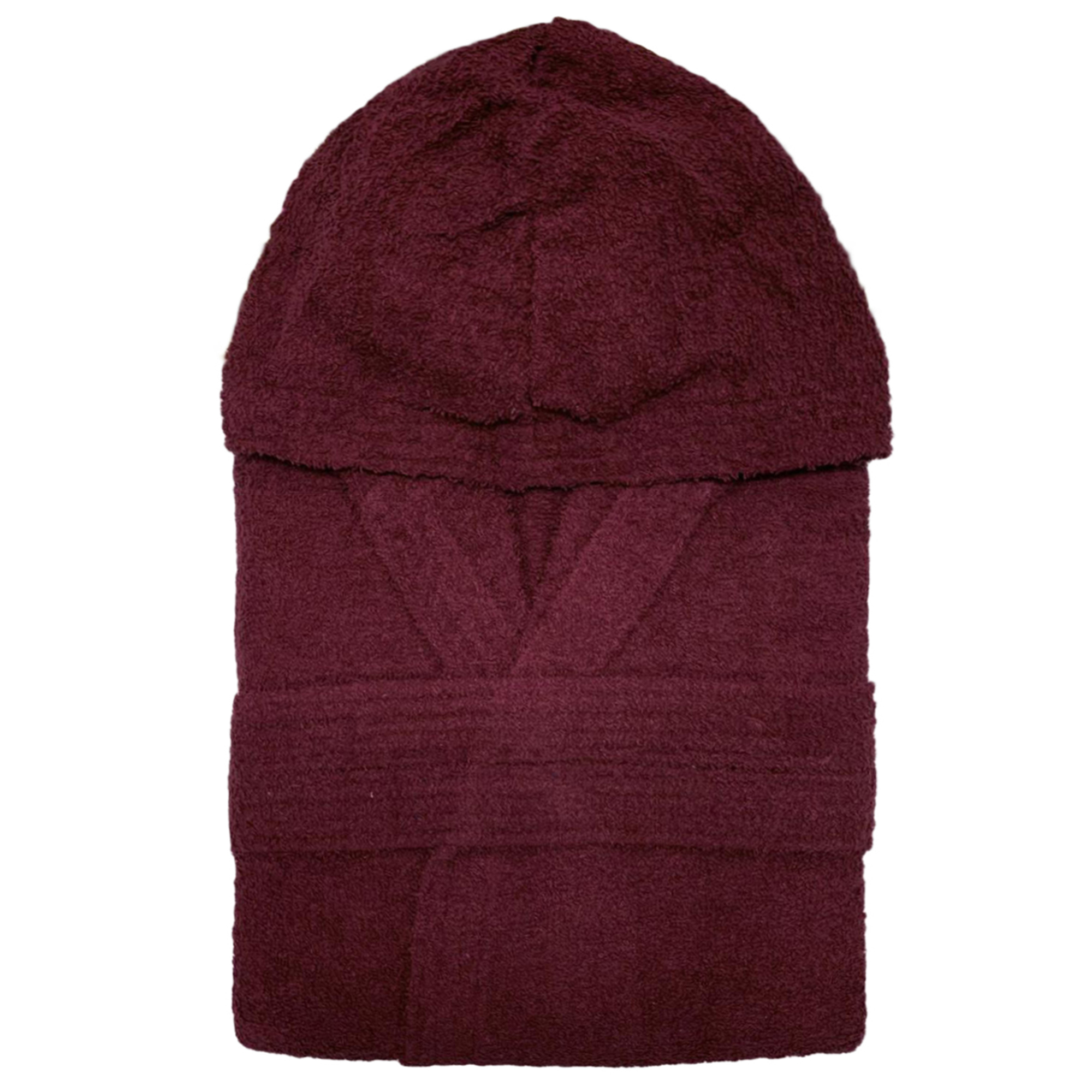 Accappatoio taglie forti in spugna di cotone unisex con cappuccio oversize 2691 - Picture 4 of 10