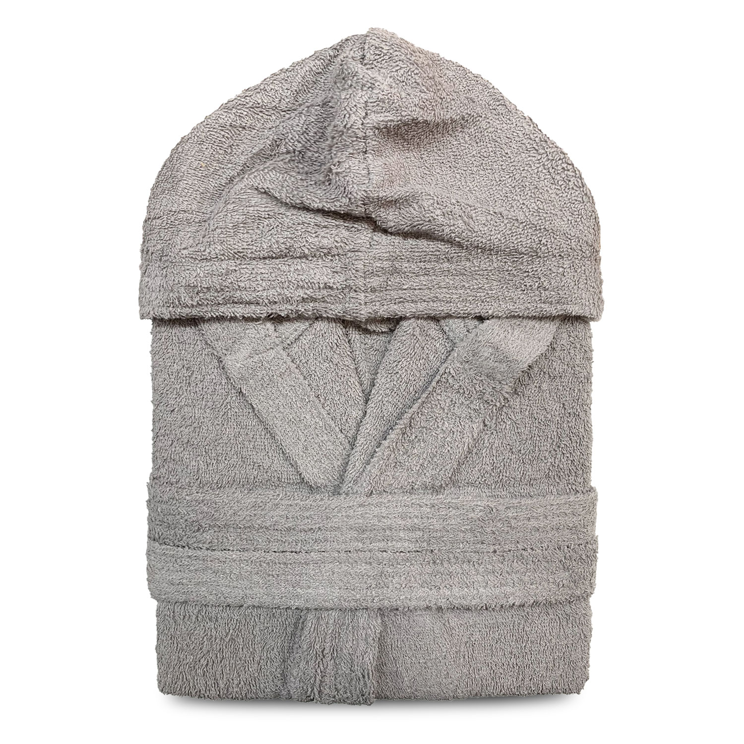 Accappatoio taglie forti in spugna di cotone unisex con cappuccio oversize 2691 - Picture 6 of 10
