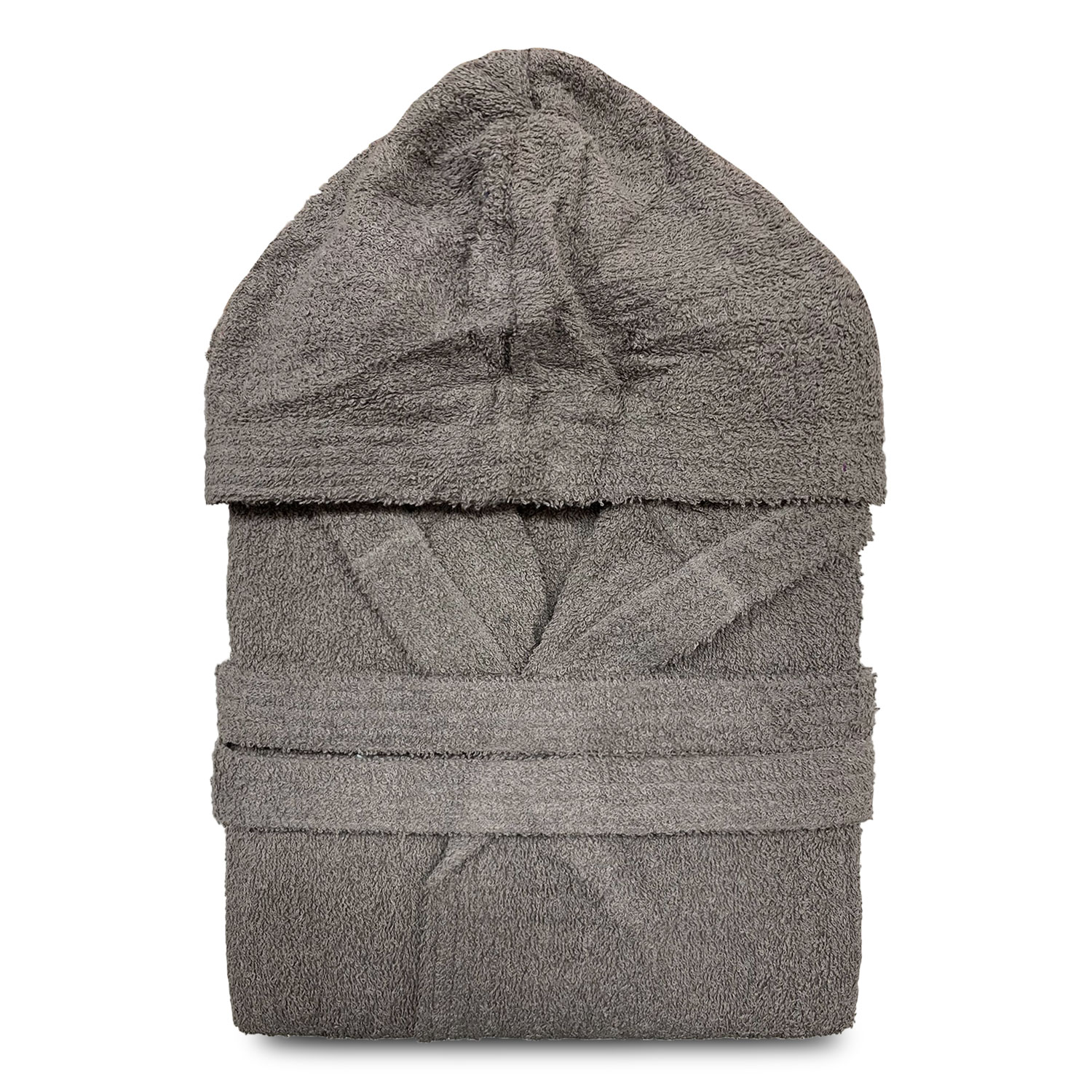 Accappatoio taglie forti in spugna di cotone unisex con cappuccio oversize 2691 - Picture 7 of 10