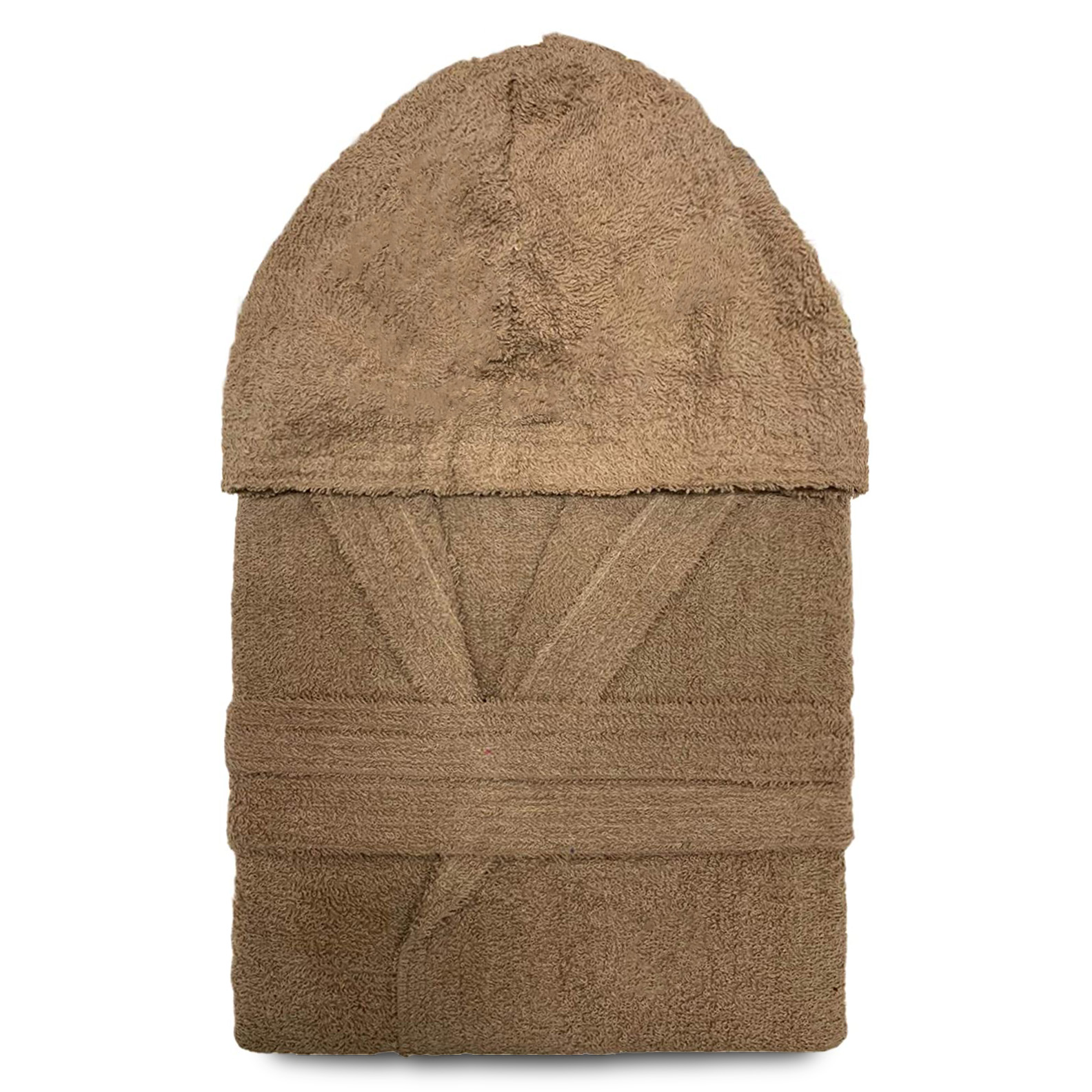 Accappatoio taglie forti in spugna di cotone unisex con cappuccio oversize 2691 - Picture 10 of 10