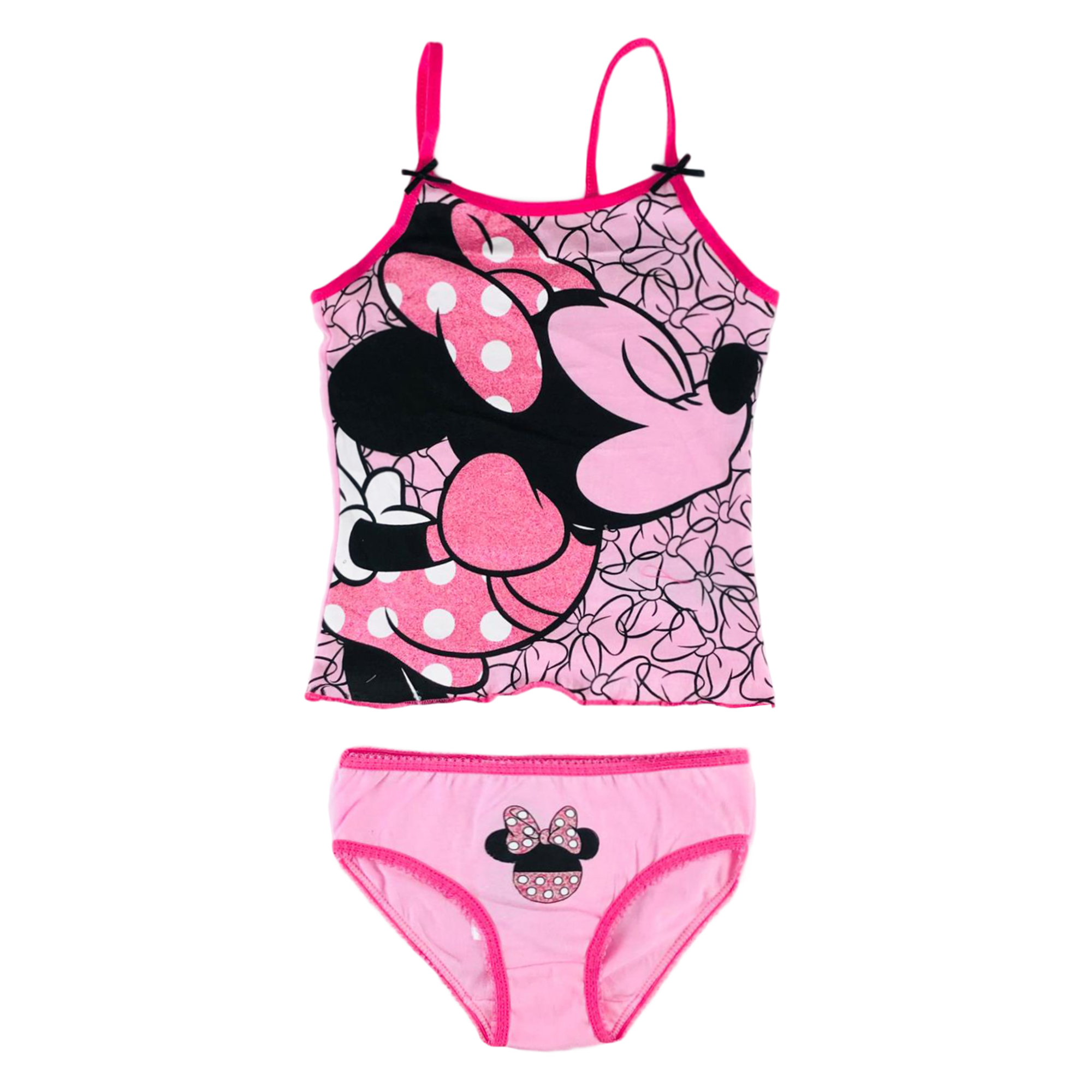 Pigiama bambina Disney Minnie completo canotta e mutandina estivo cotone 3140 - Picture 3 of 3