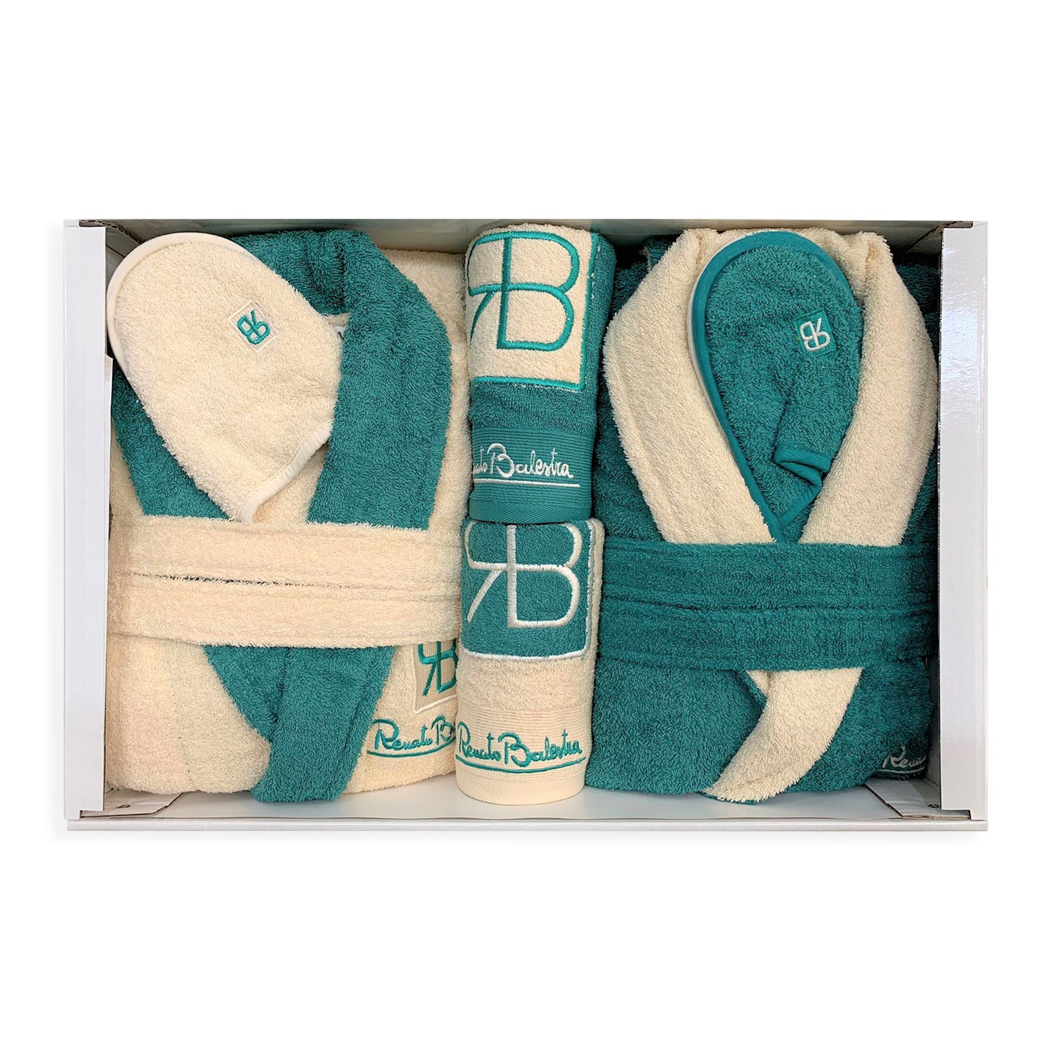 Completo bagno asciugamani accappatoi set uomo donna Renato Balestra 3294 - Foto 3 di 3