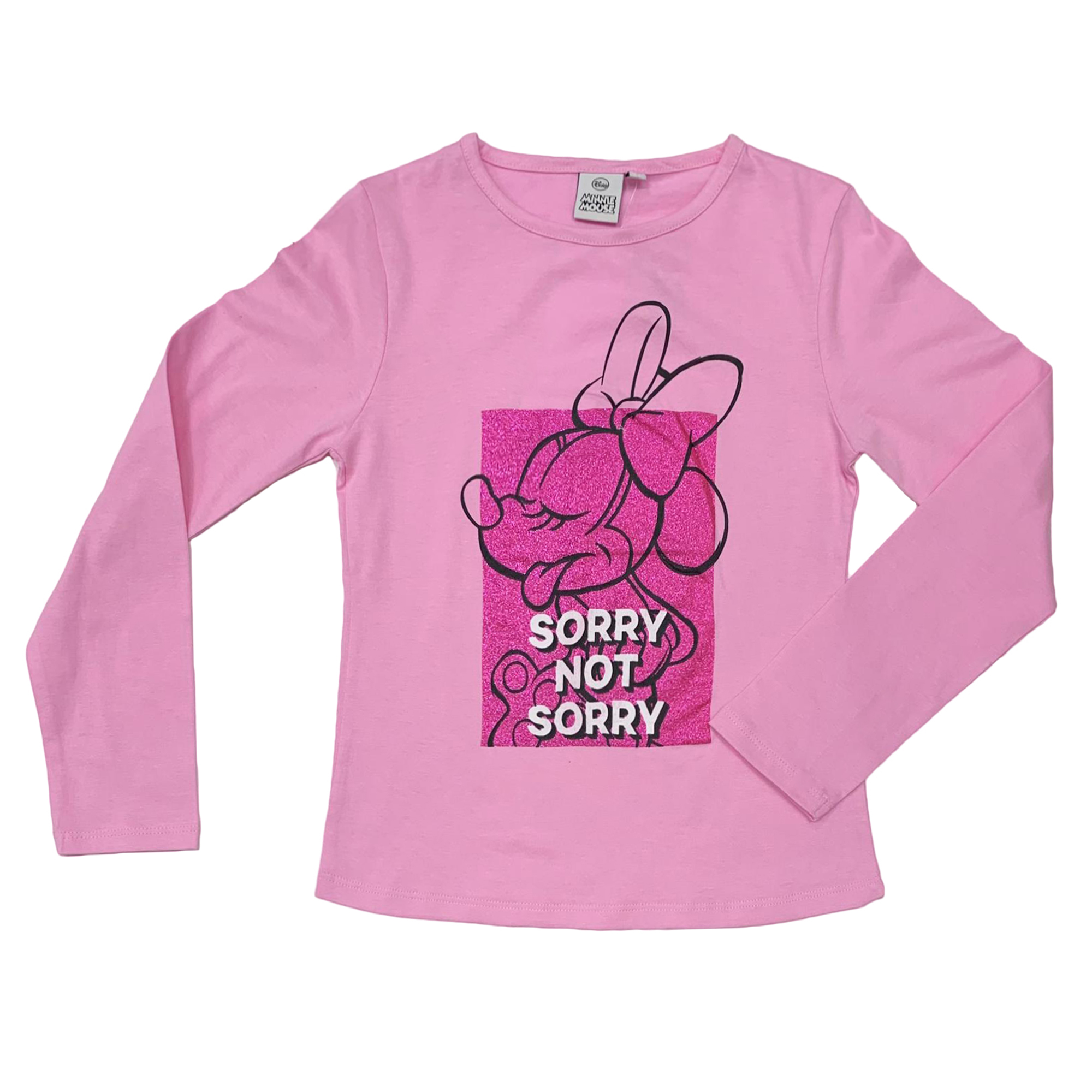 Maglietta maniche lunghe bambina ufficiale Disney Minnie Mouse originale 3328 - Foto 4 di 4