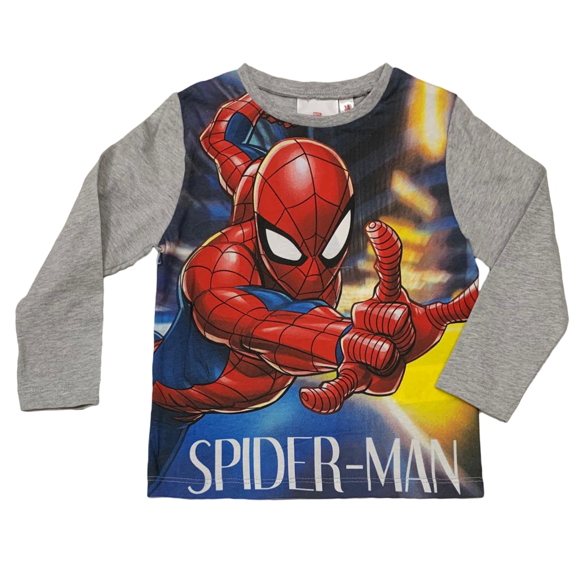 Maglietta maniche lunghe bambino ufficiale Marvel Spiderman originale 3330 - Picture 2 of 3