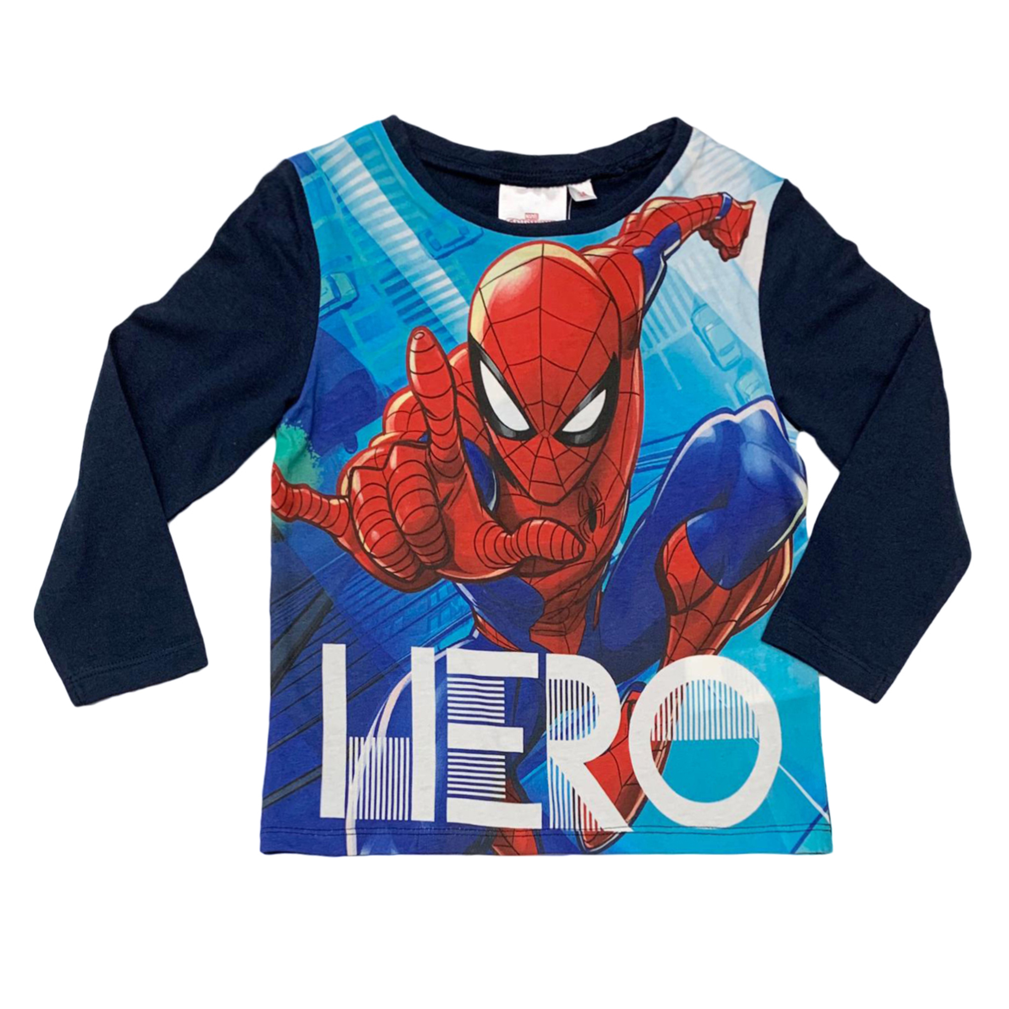 Maglietta maniche lunghe bambino ufficiale Marvel Spiderman originale 3330 - Picture 3 of 3
