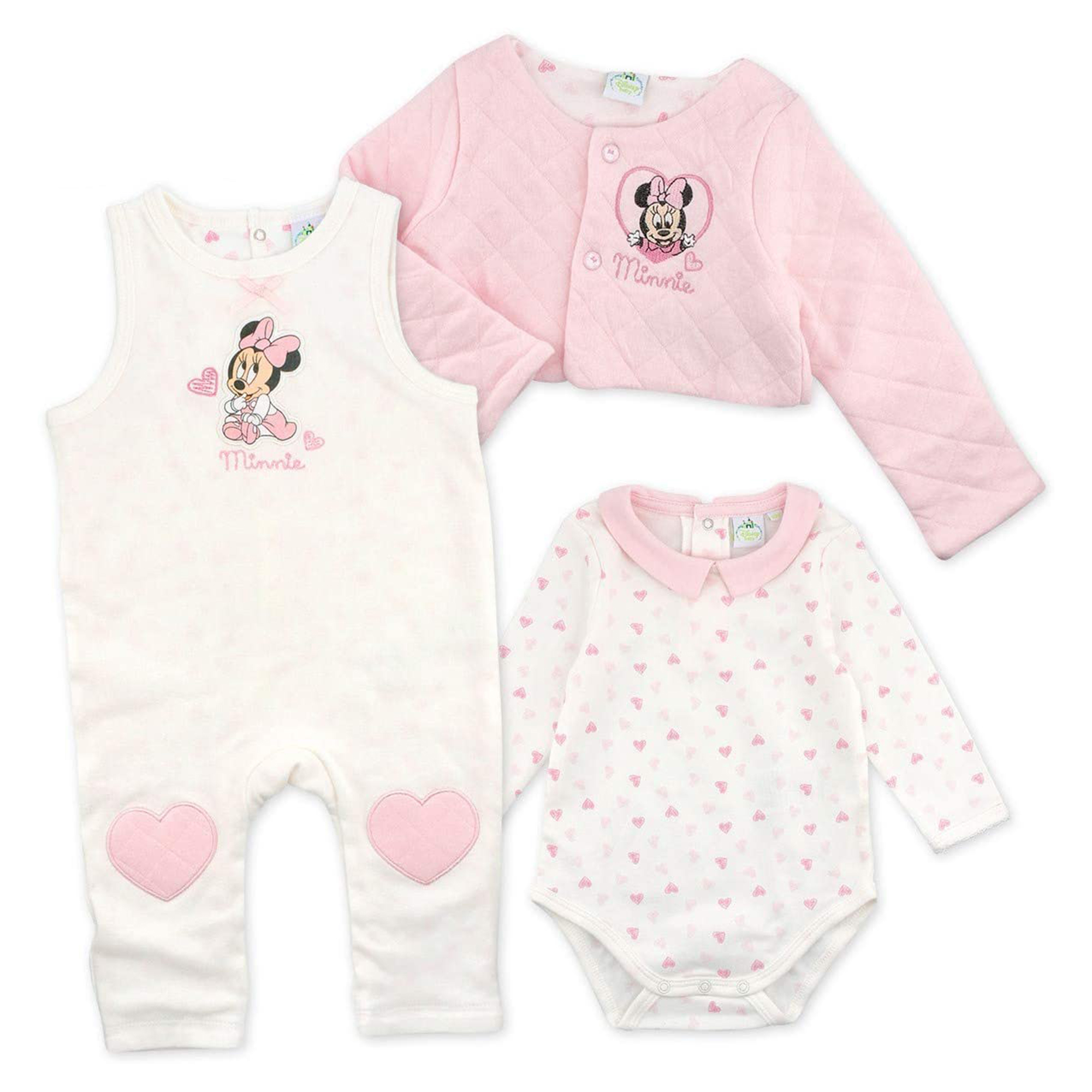 Set 3 pezzi tutina pagliaccetto body e giacchino Disney Minnie neonata 3428 - Picture 12 of 23
