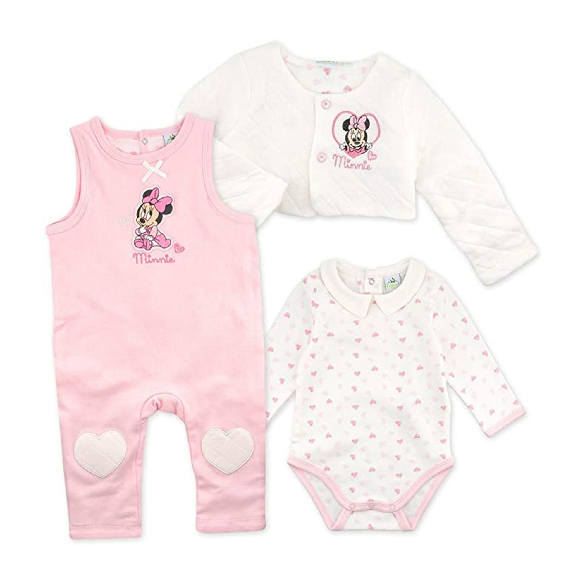 Set 3 pezzi tutina pagliaccetto body e giacchino Disney Minnie neonata 3428 - Picture 18 of 23