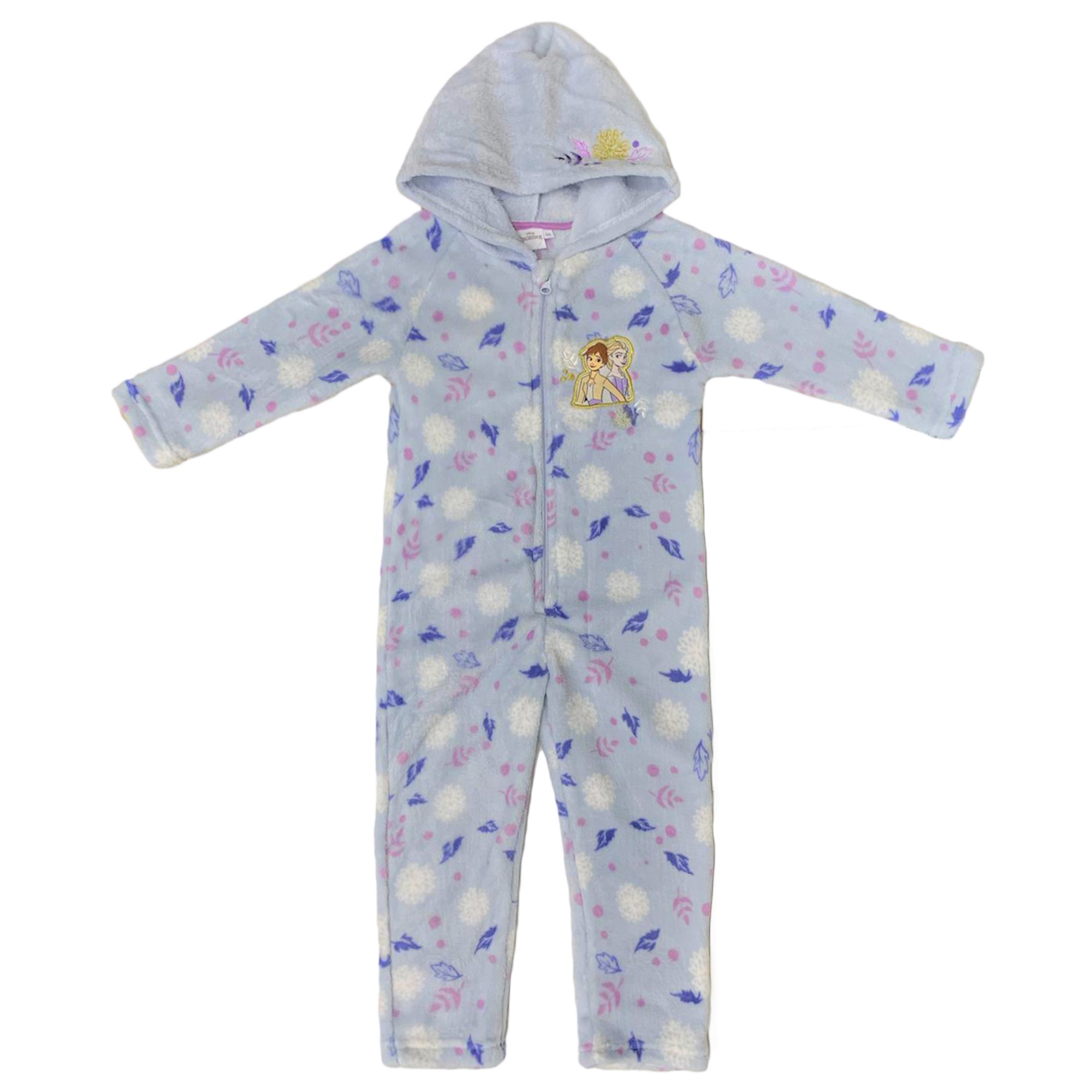 Pigiama un pezzo con cappuccio ufficiale Disney Frozen II bambina ragazza 3445 - Picture 2 of 3