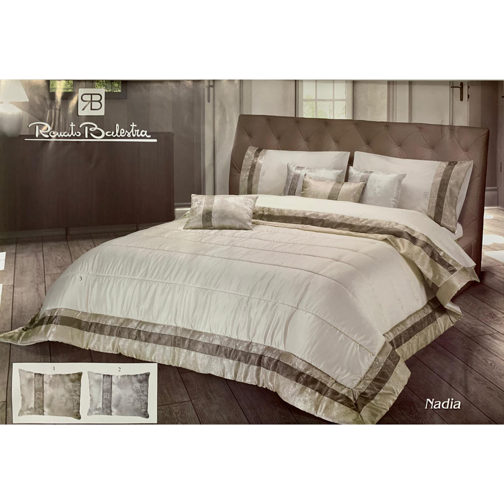Trapunta piumone invernale letto matrimoniale Renato Balestra art. Nadia 3588 - Picture 7 of 10