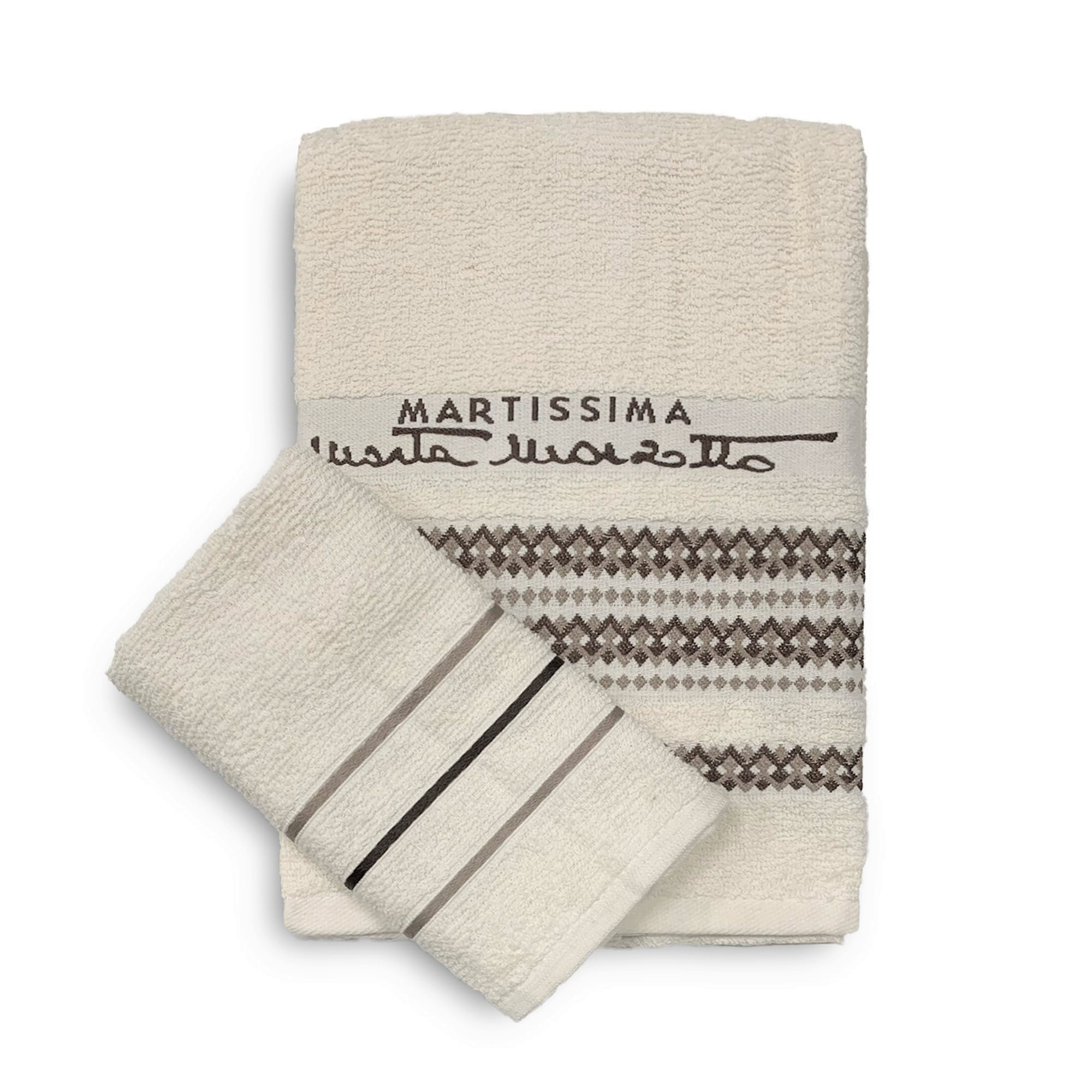 Set asciugamani bagno 1+1 in cotone viso e ospite Martissima Marta Marzotto 3936 - Picture 9 of 13
