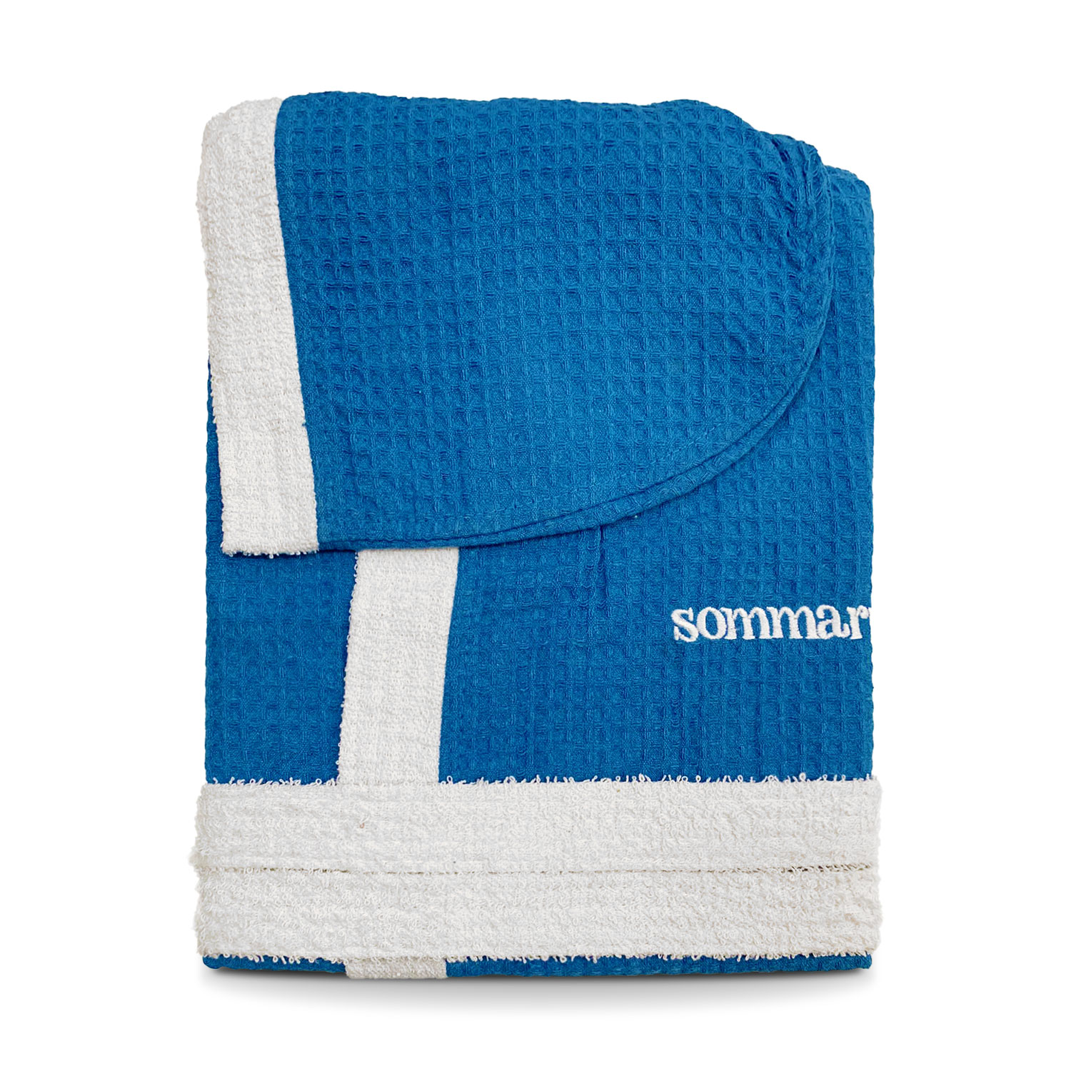 Accappatoio nido d'ape unisex uomo donna Sommaruga 350gr tasche e cappuccio 4219 - Picture 3 of 16
