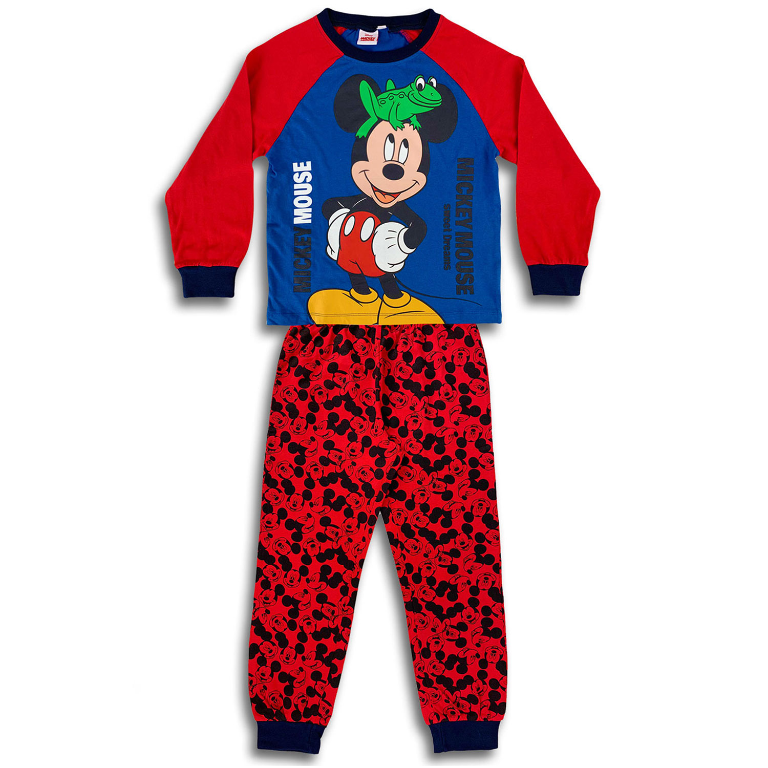 Disney Mickey Mouse Official Long Sleeve Cotton Baby Pyjamas 4589 - Picture 2 of 3