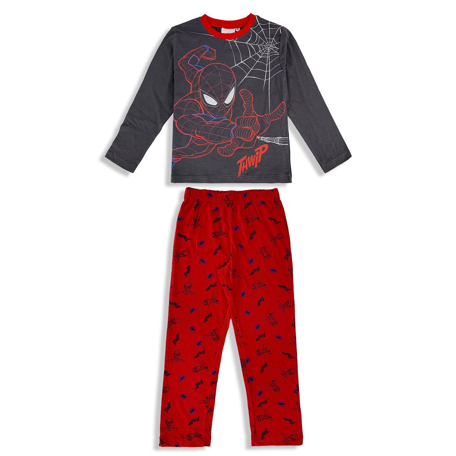 Marvel Spiderman Official Long Sleeve Cotton Kids Pyjamas 4708 - Picture 5 of 6