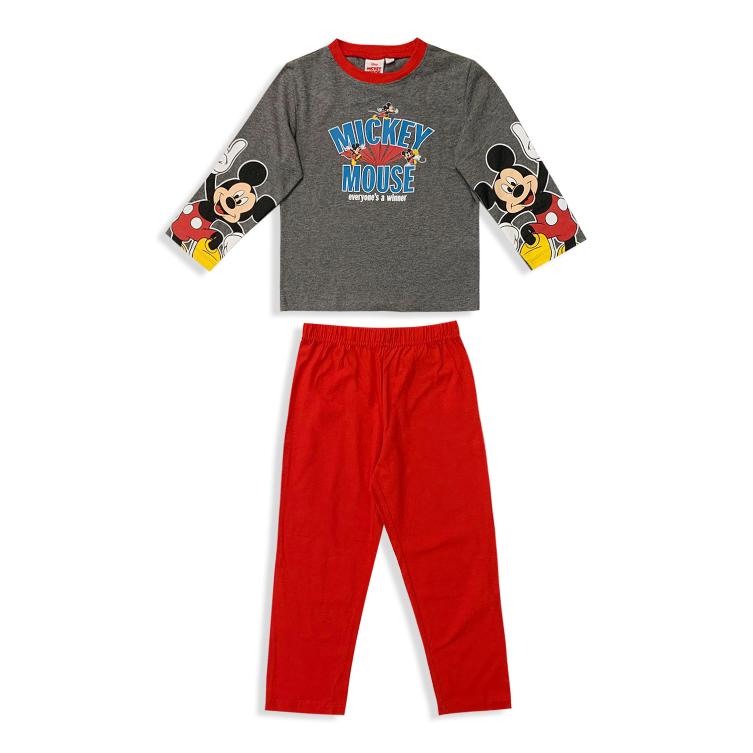 Disney Mickey Mouse Long Sleeve Kids Cotton Pajamas 5572 - Picture 8 of 10