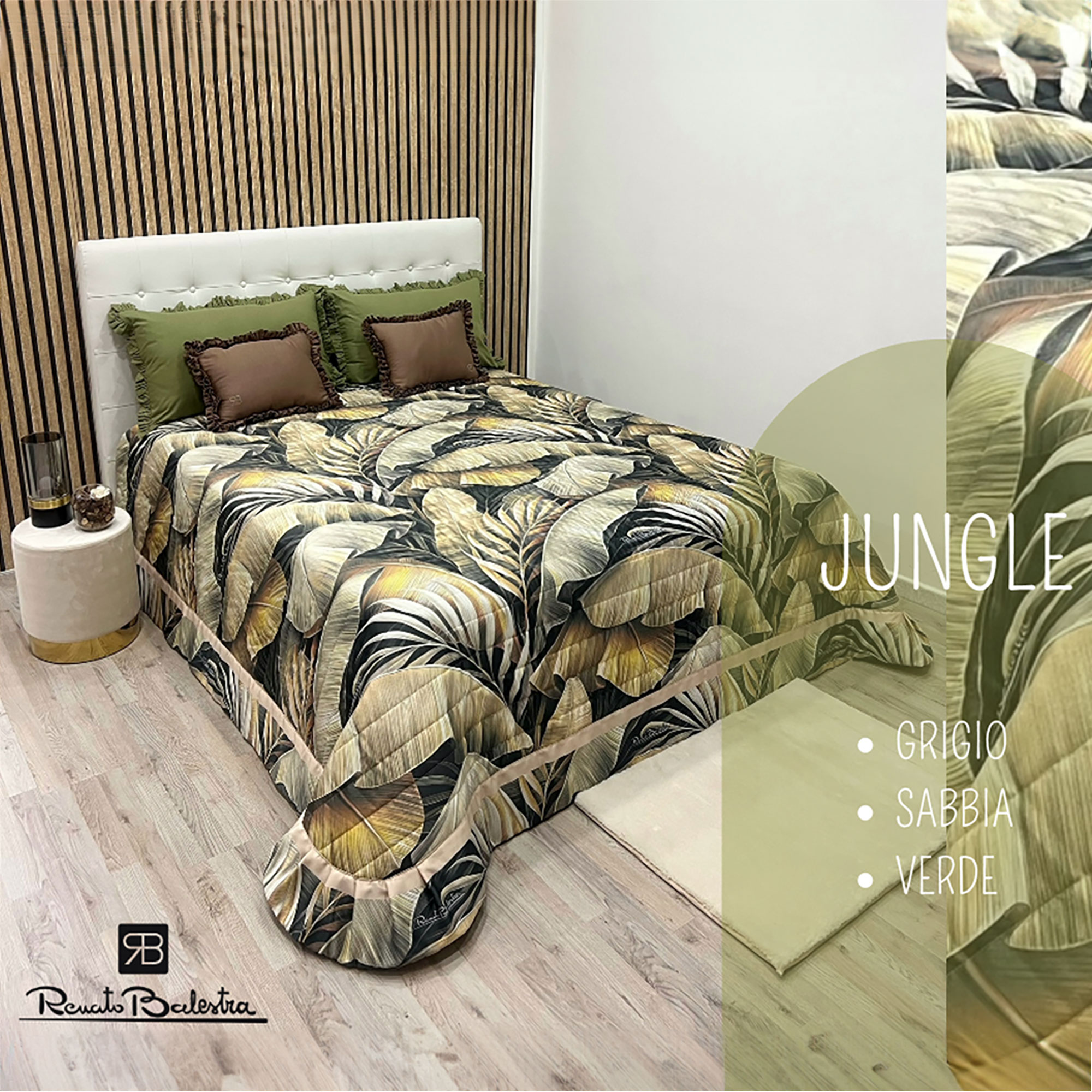 Trapunta Renato Balestra Fiori Jungle piumone invernale letto matrimoniale 5579 - Picture 4 of 8