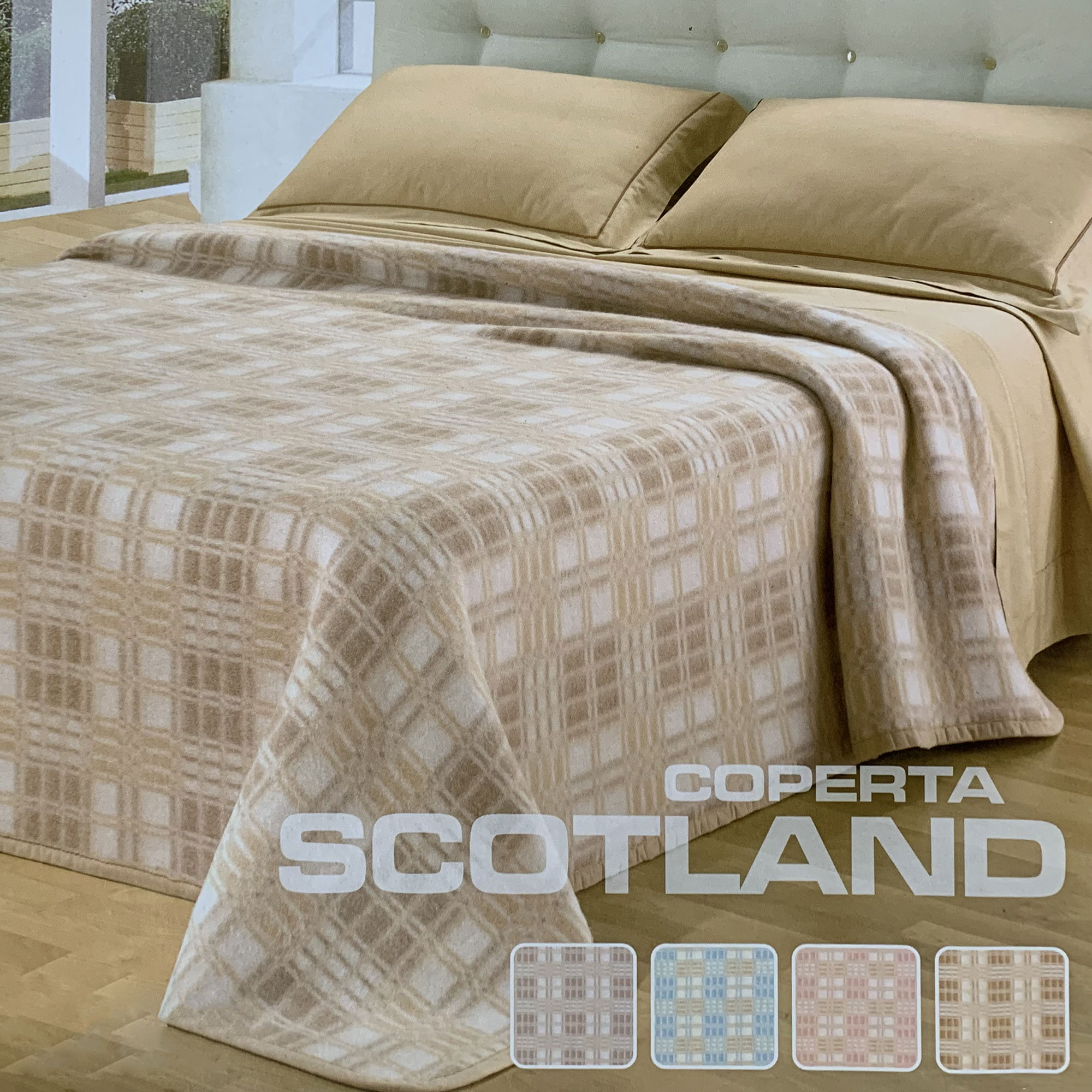Coperta invernale in misto lana jacquard singola Scotland letto 1 piazza 5912 - Foto 4 di 8
