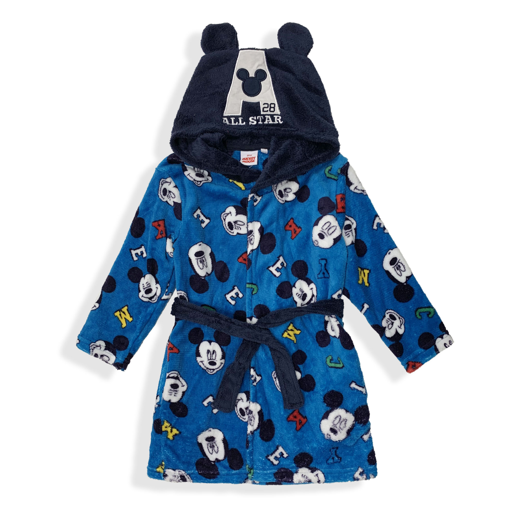 Disney Mickey Mouse Baby Fleece Morgenmantel mit Kapuze Ohren 5930 - Bild 3 von 6