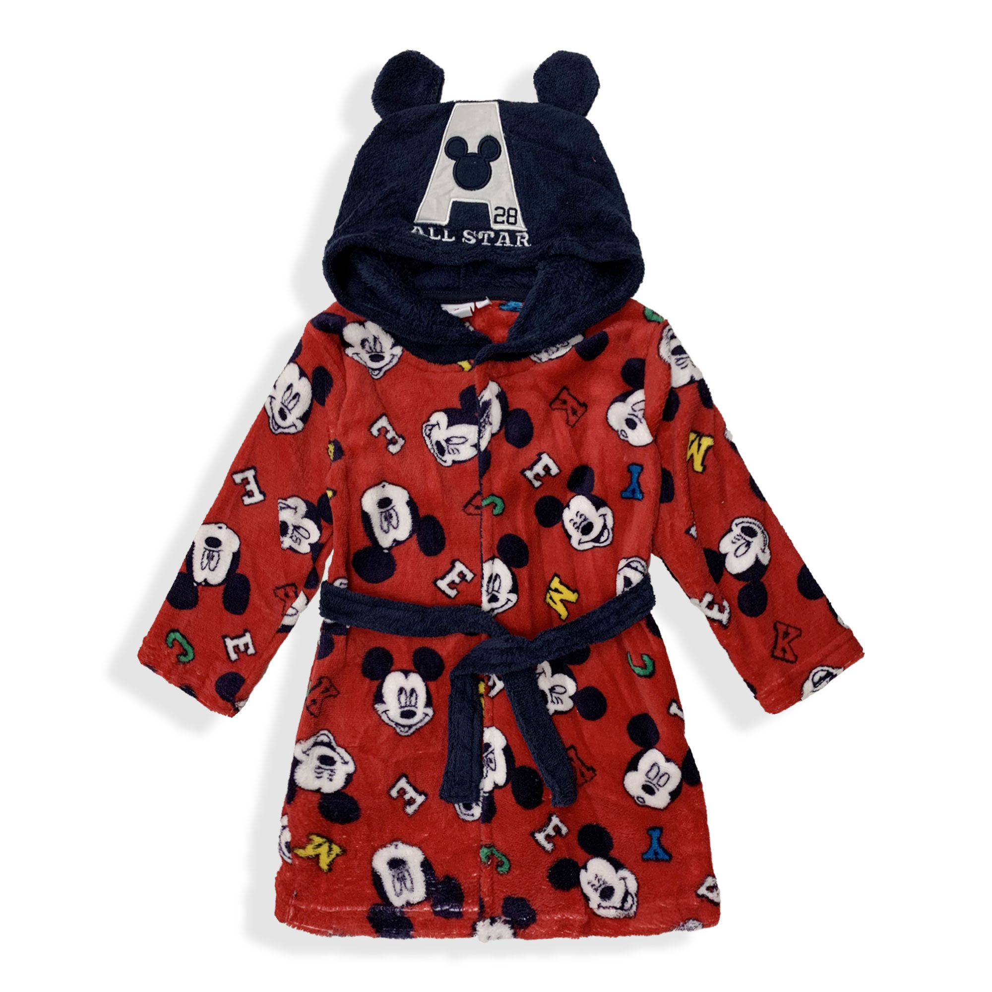 Disney Mickey Mouse Baby Fleece Morgenmantel mit Kapuze Ohren 5930 - Bild 5 von 6