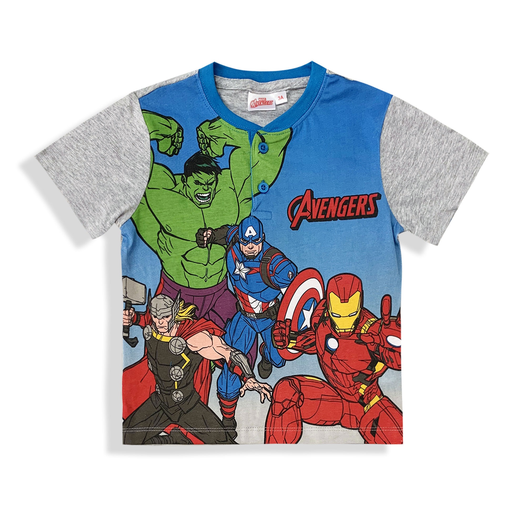 Marvel Avengers Kids Pajamas Summer Cotton Jersey & Shorts 6090 - Picture 4 of 15