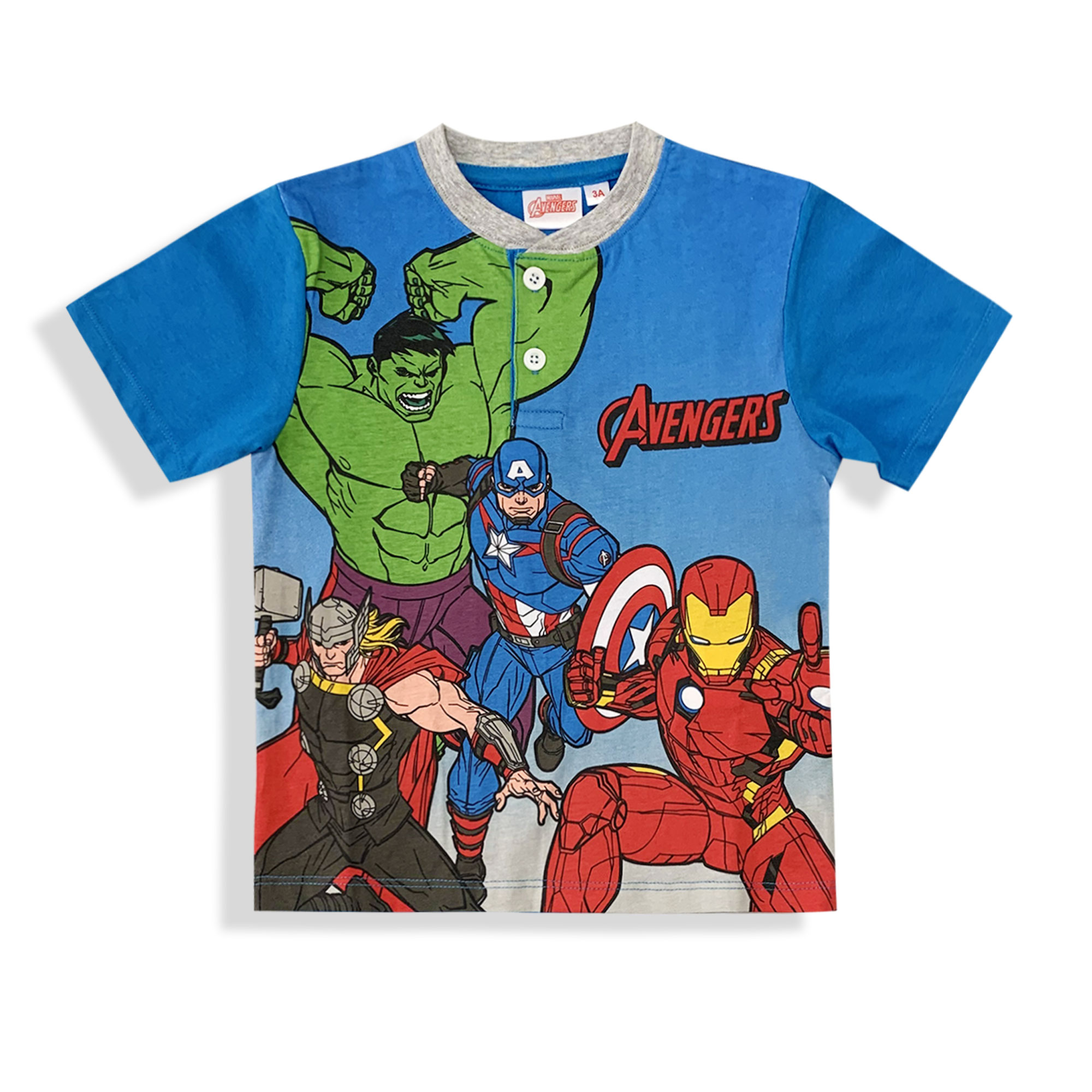 Marvel Avengers Kids Pajamas Summer Cotton Jersey & Shorts 6090 - Picture 11 of 15