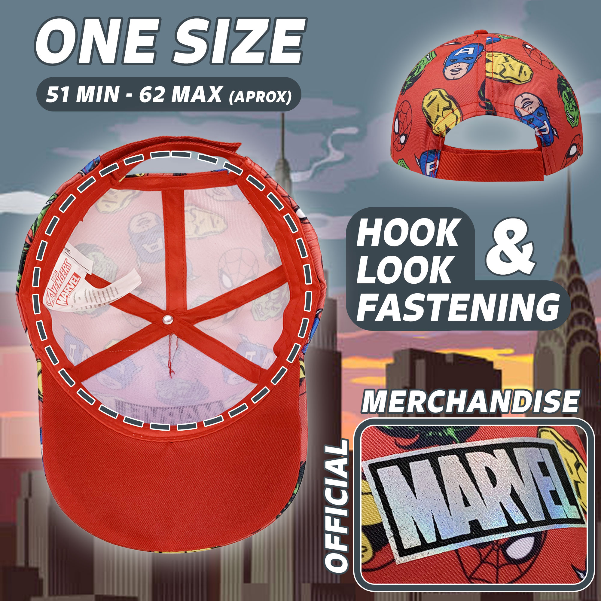 Cappellino per bambino ufficiale Marvel Avengers berretto con visiera 6169 - Picture 7 of 15