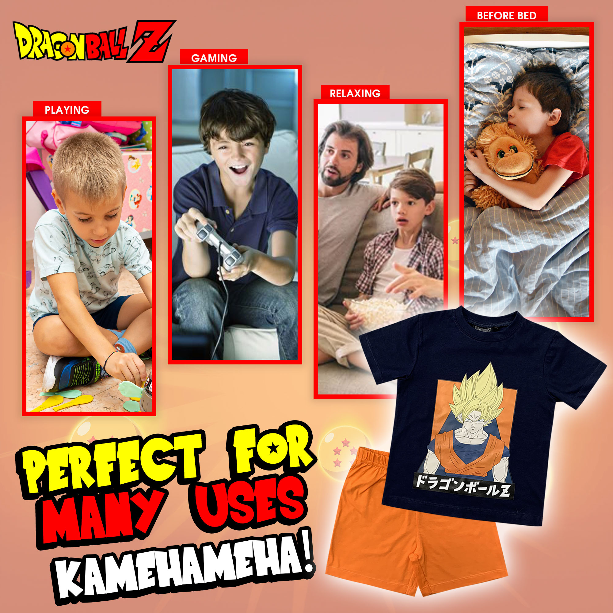 Dragon Ball Z Kids Summer Knit Pajamas & Shorts Cotton 6172 - Picture 12 of 19