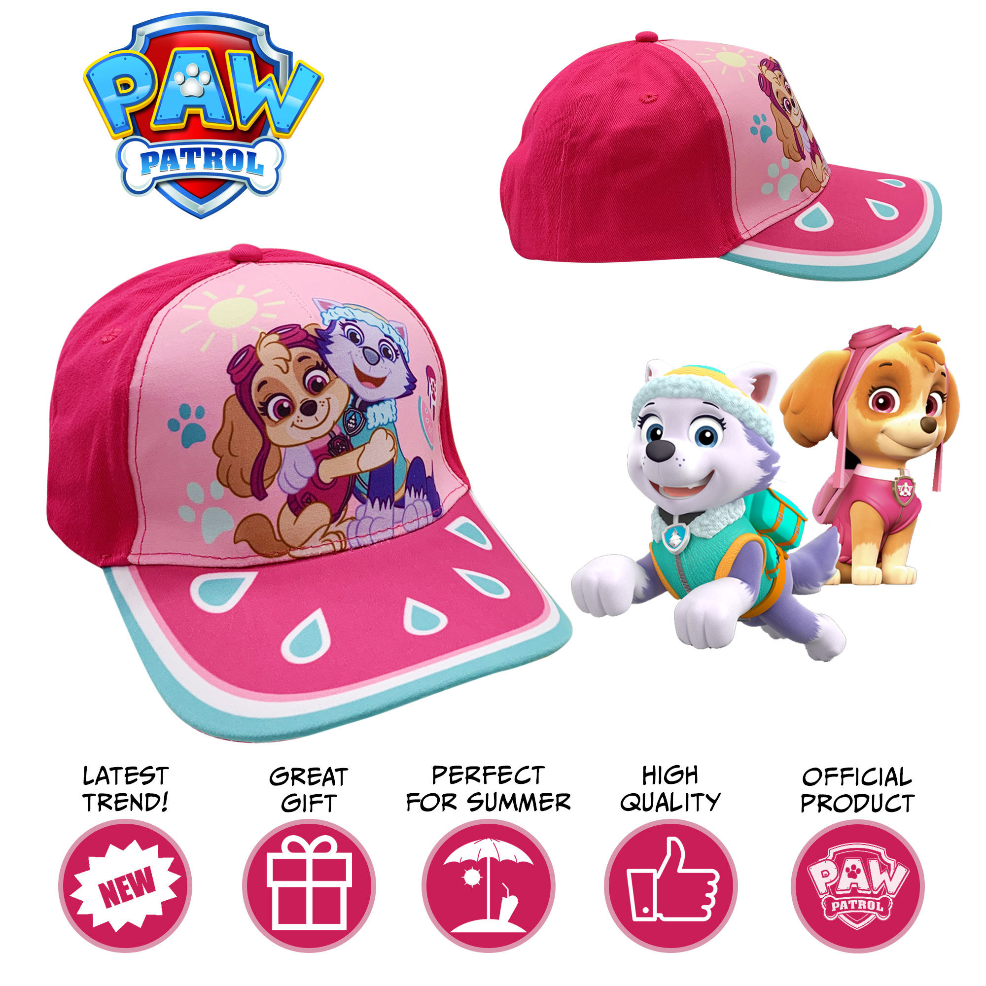 Cappellino per bambina Nickelodeon Paw Patrol berretto baseball bimba 6175 - Picture 15 of 24