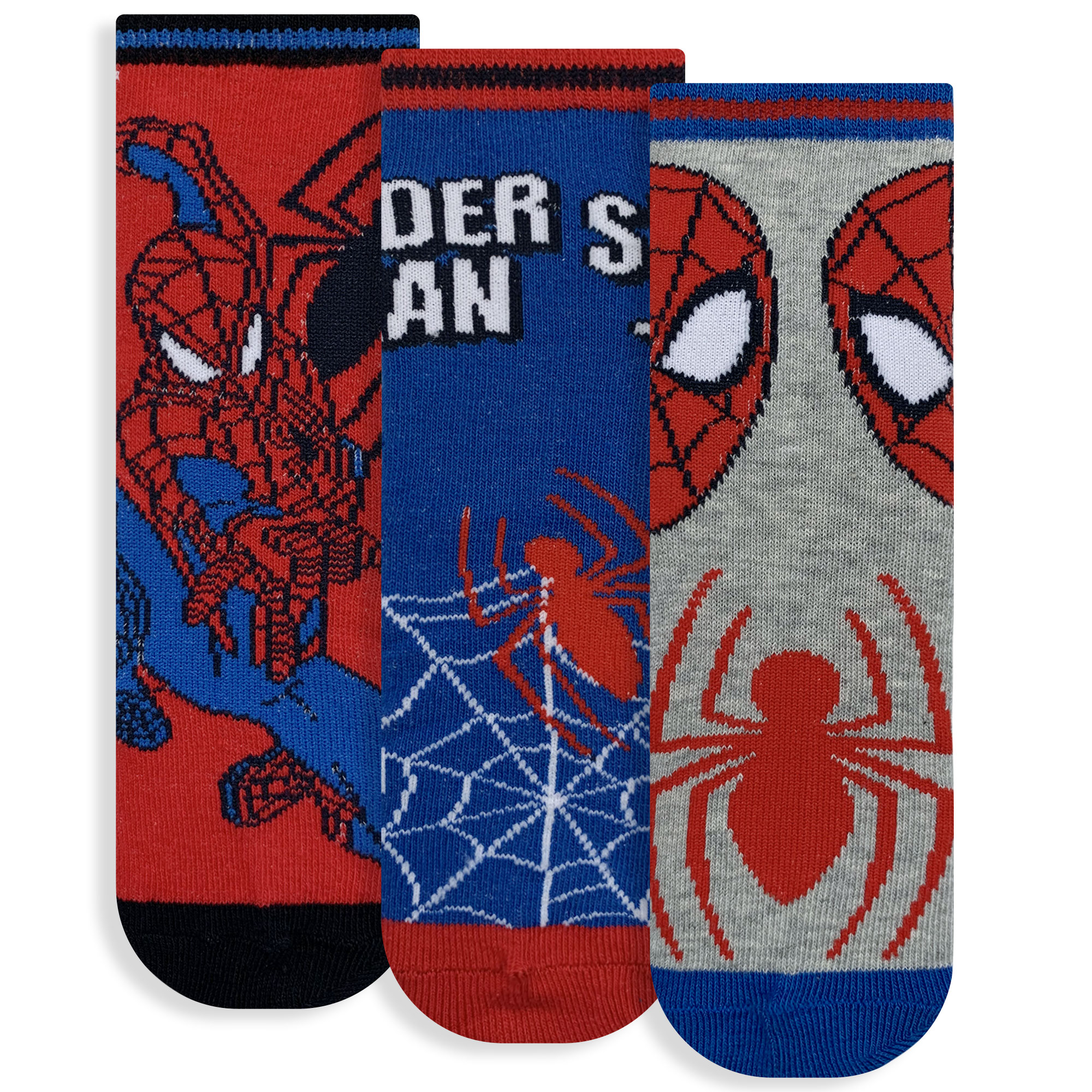 Marvel Spiderman Kids Socks Set 3 Pairs Cotton 6223 - Picture 8 of 13