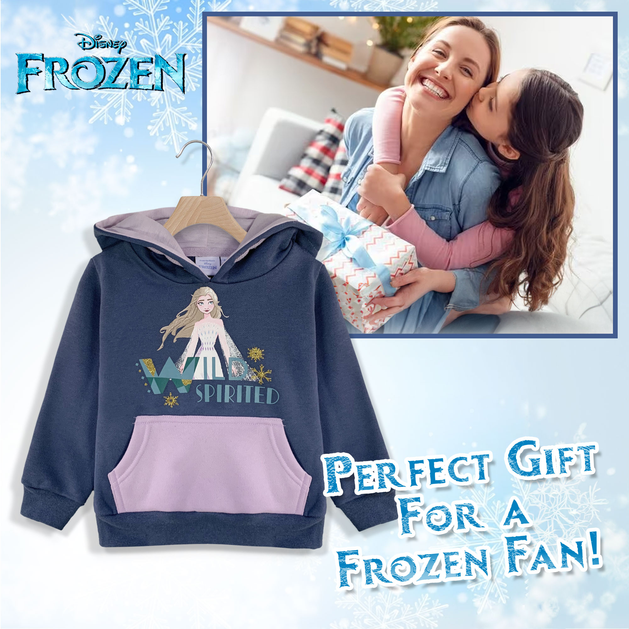 Disney Frozen Elsa Girls Long Sleeve Hoodie Girl 6263 - Picture 6 of 13